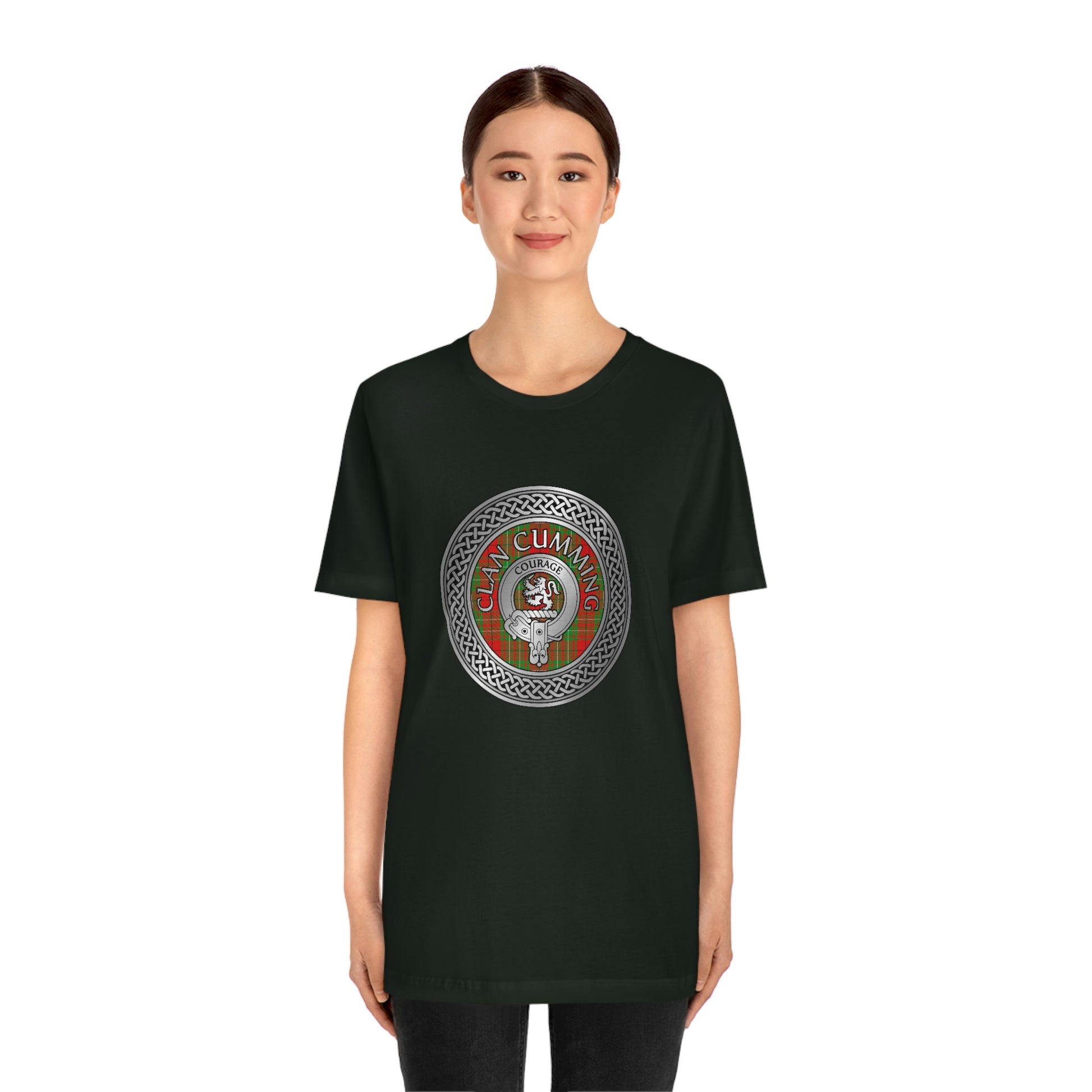 Clan Cumming Crest & Tartan Knot T-Shirt