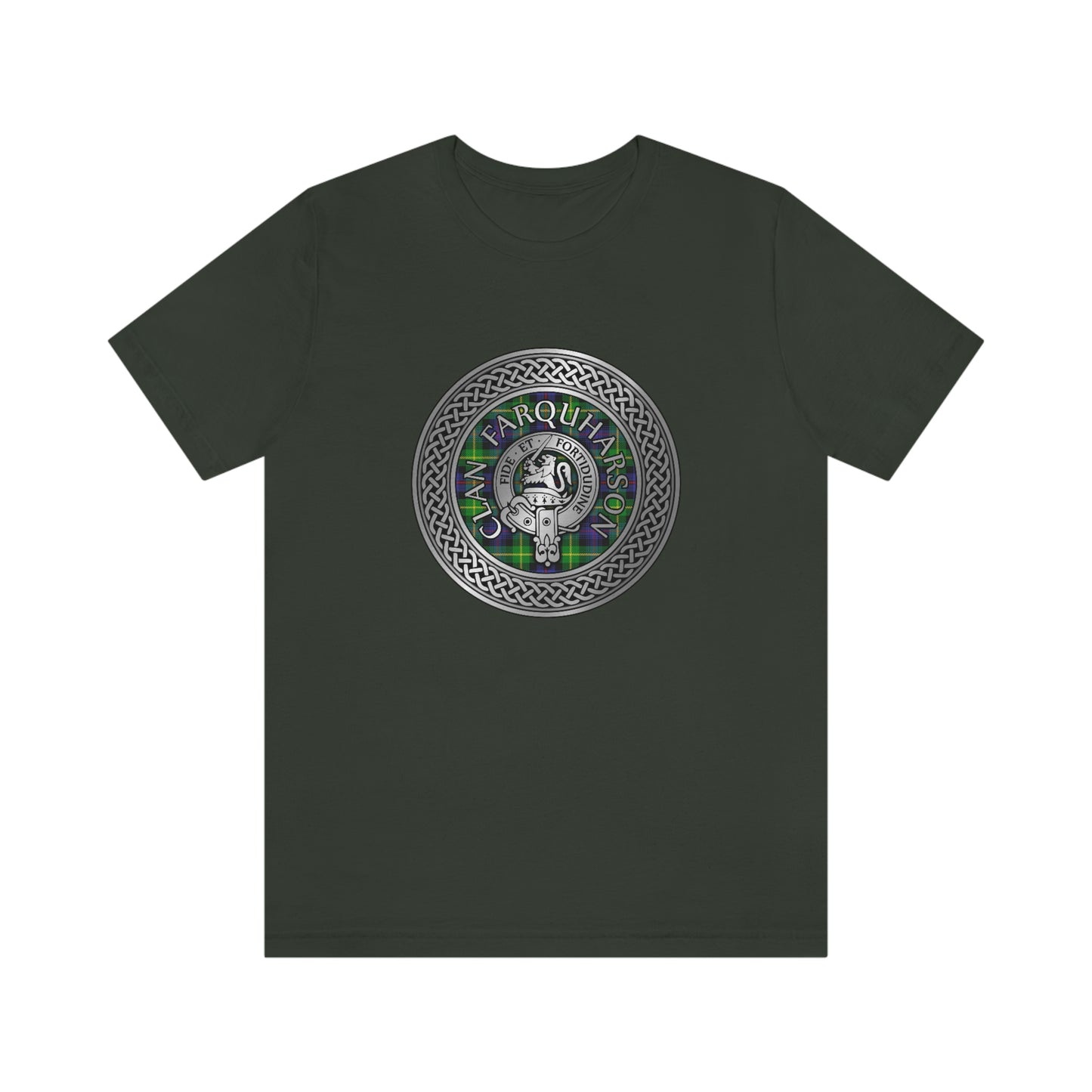 Clan Farquharson Crest & Tartan Knot T-Shirt