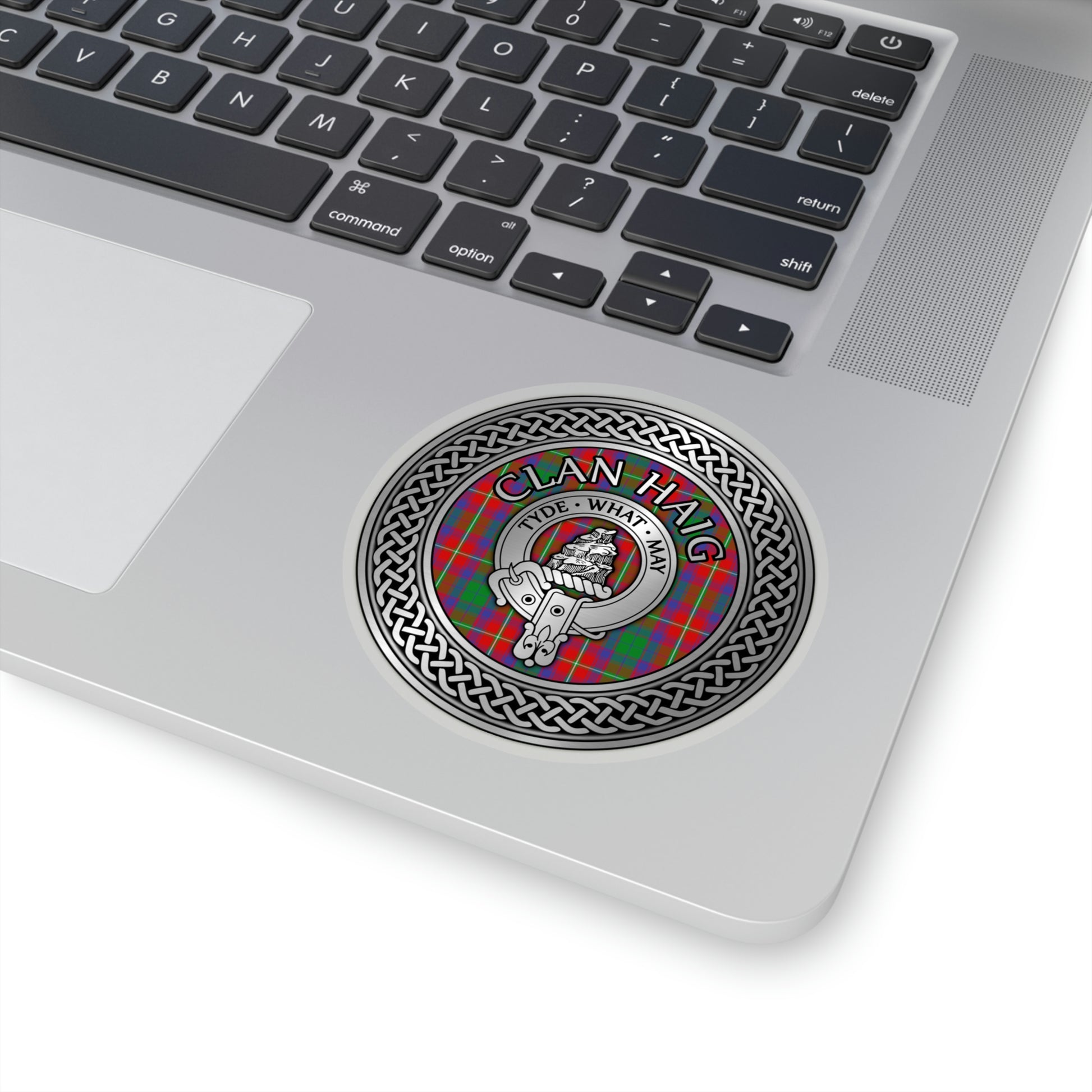 Clan Haig Crest & Tartan Knot Kiss-Cut Stickers