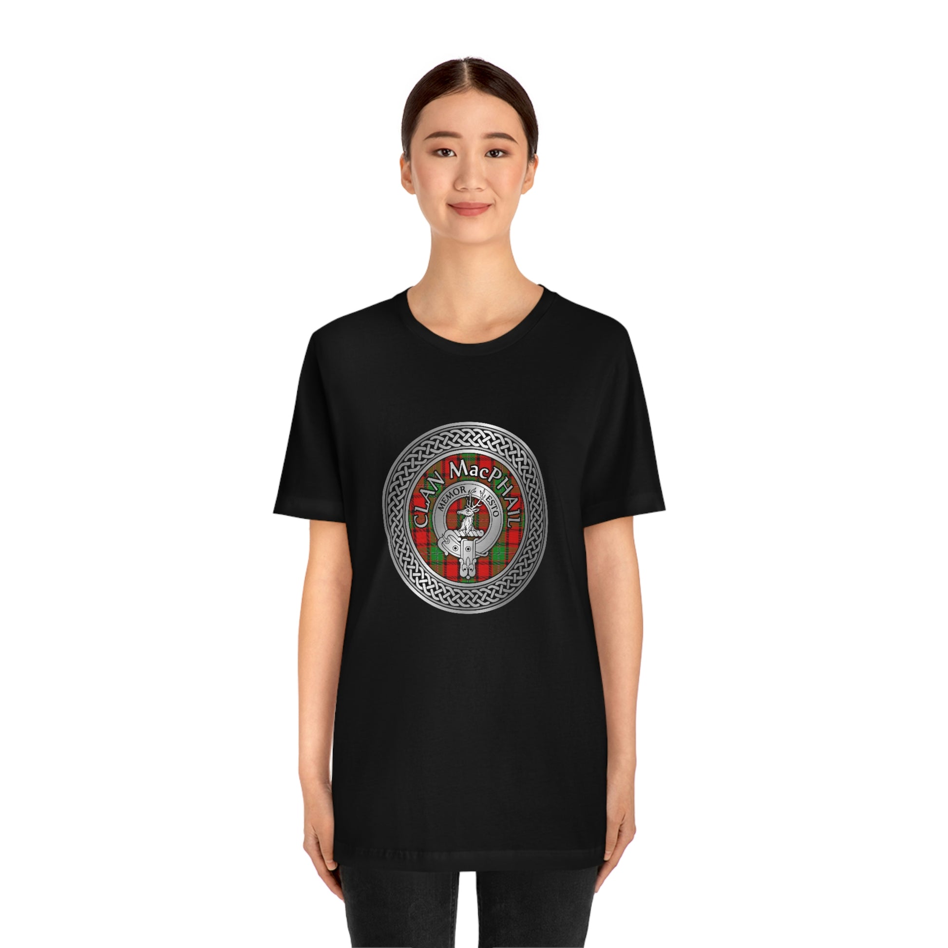 Clan MacPhail Crest & Tartan Knot T-Shirt