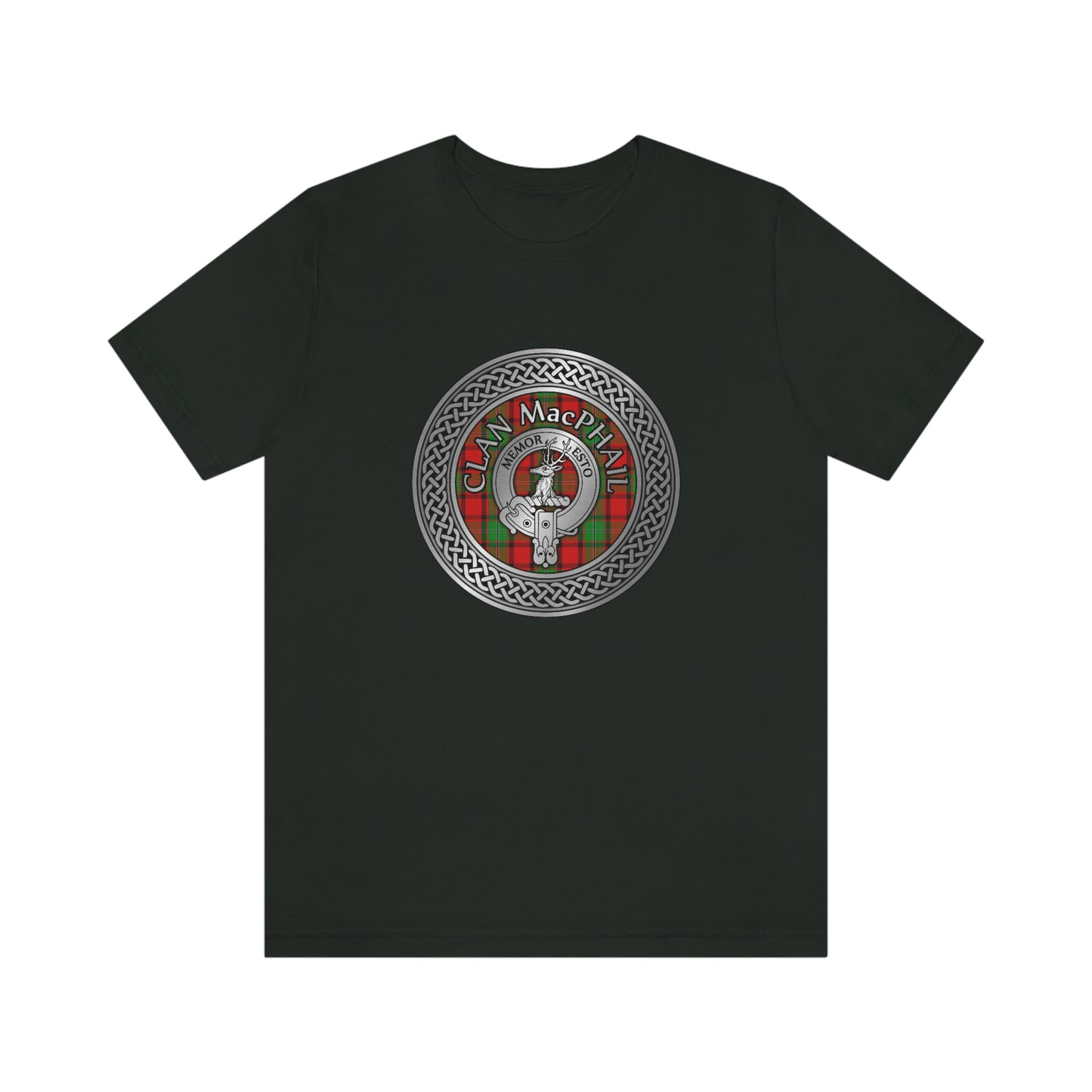 Clan MacPhail Crest & Tartan Knot T-Shirt