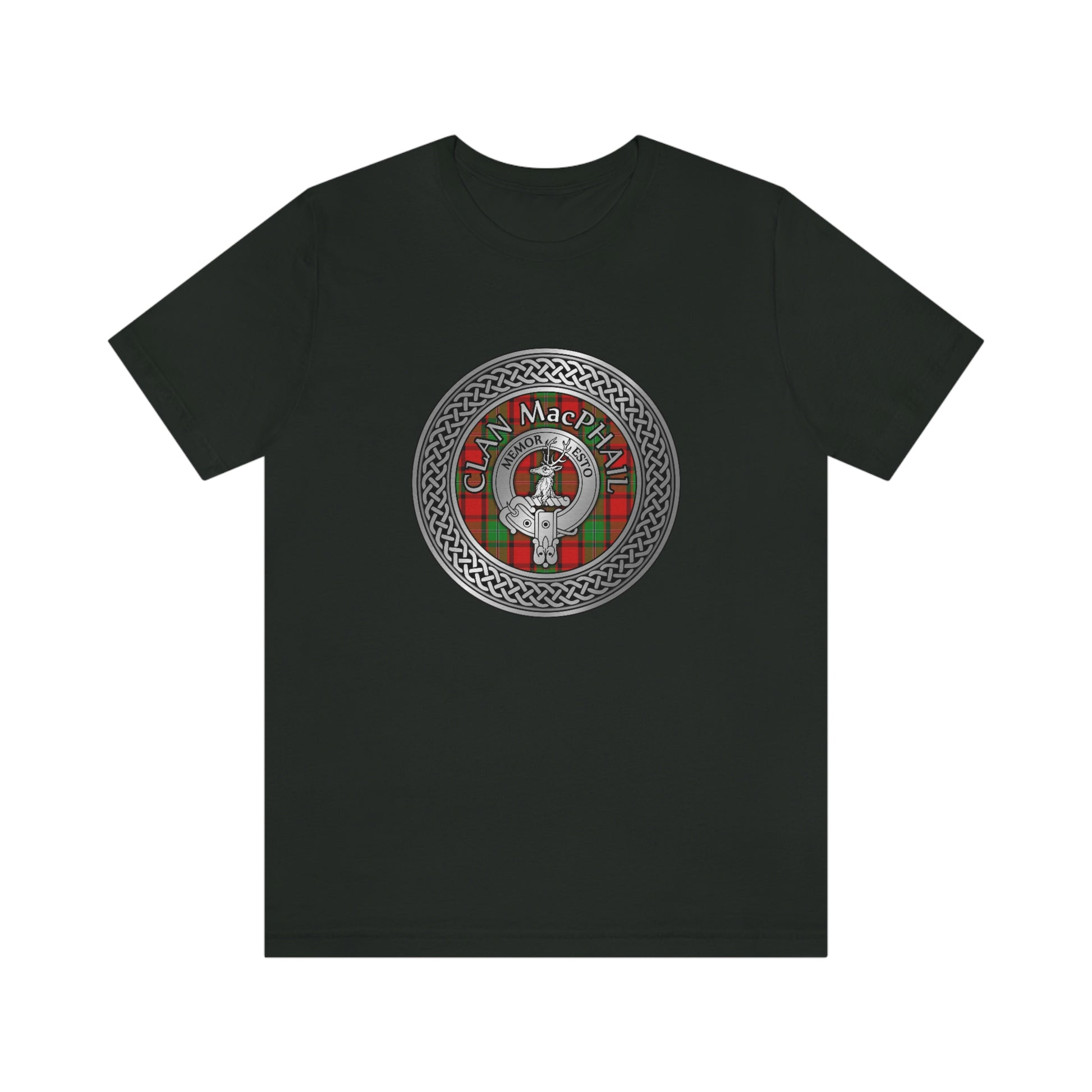 Clan MacPhail Crest & Tartan Knot T-Shirt