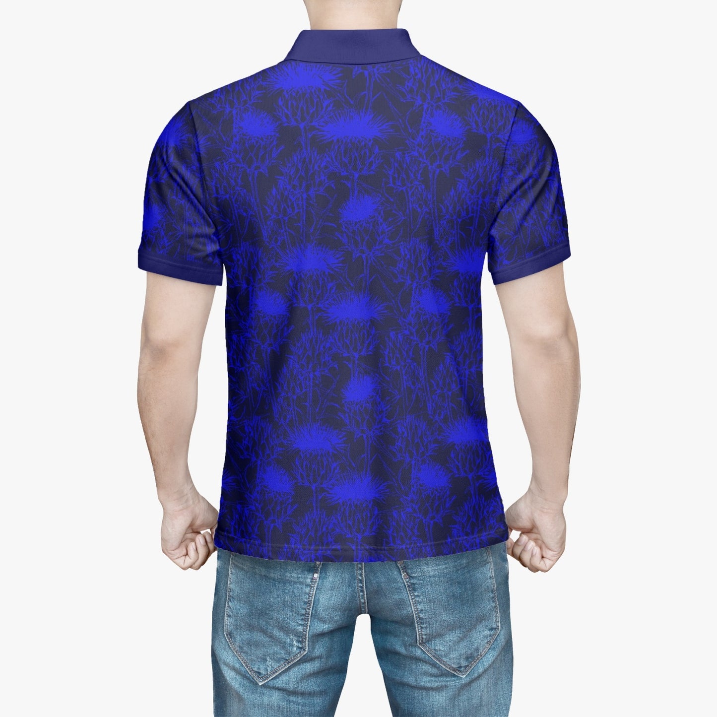 Scottish Thistle AOP Men Polo Shirt