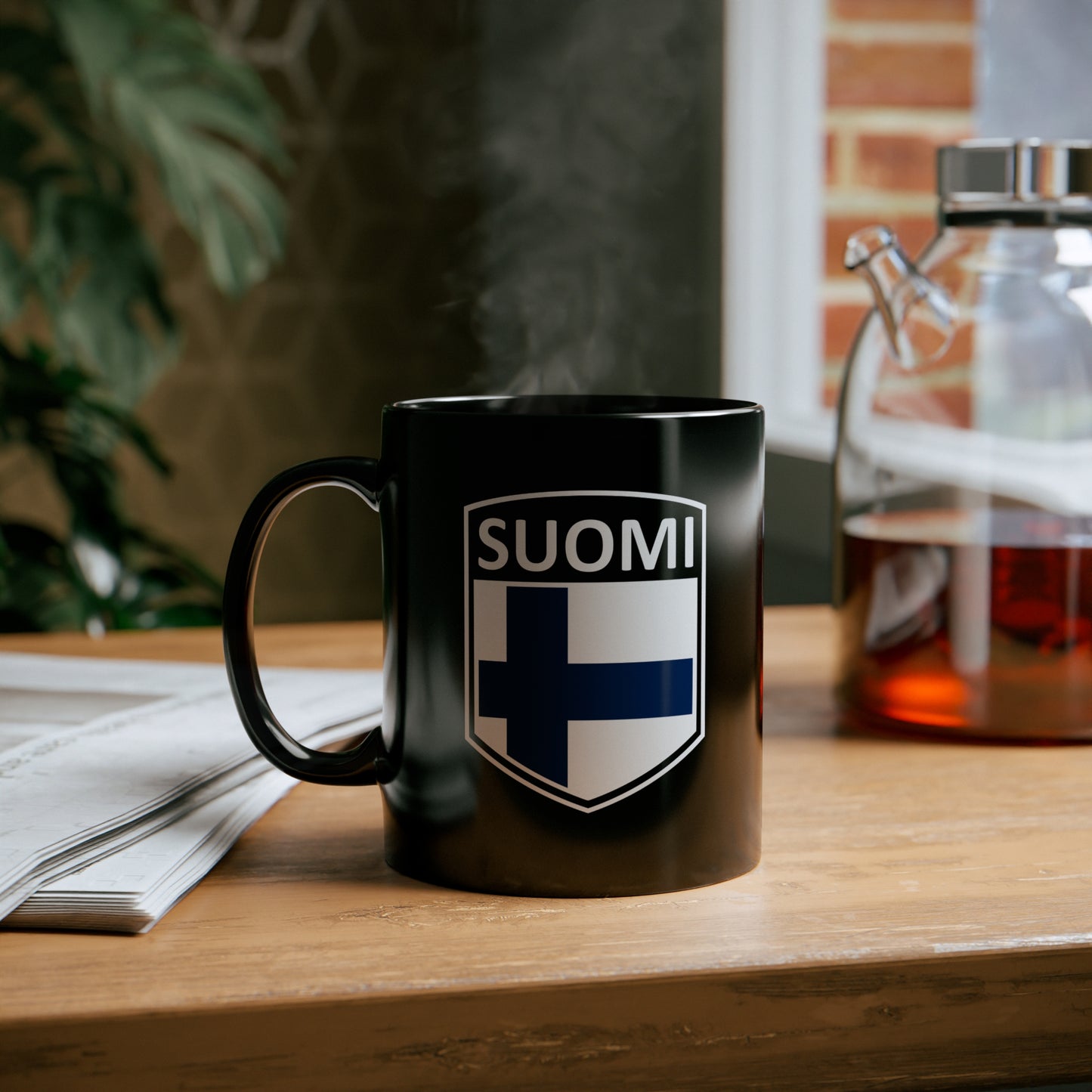 Scandi Nations - Suomi 11oz Black Mug