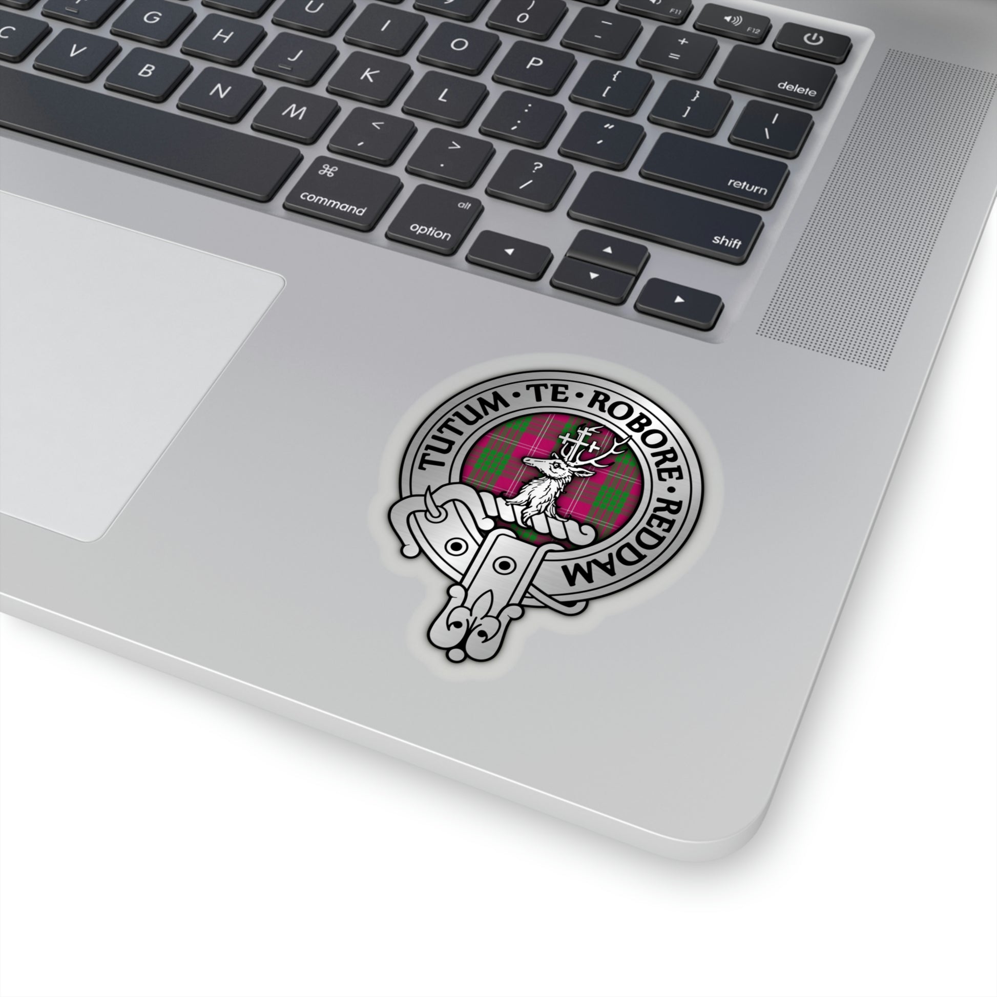Clan Crawford Crest & Tartan Kiss-Cut Stickers