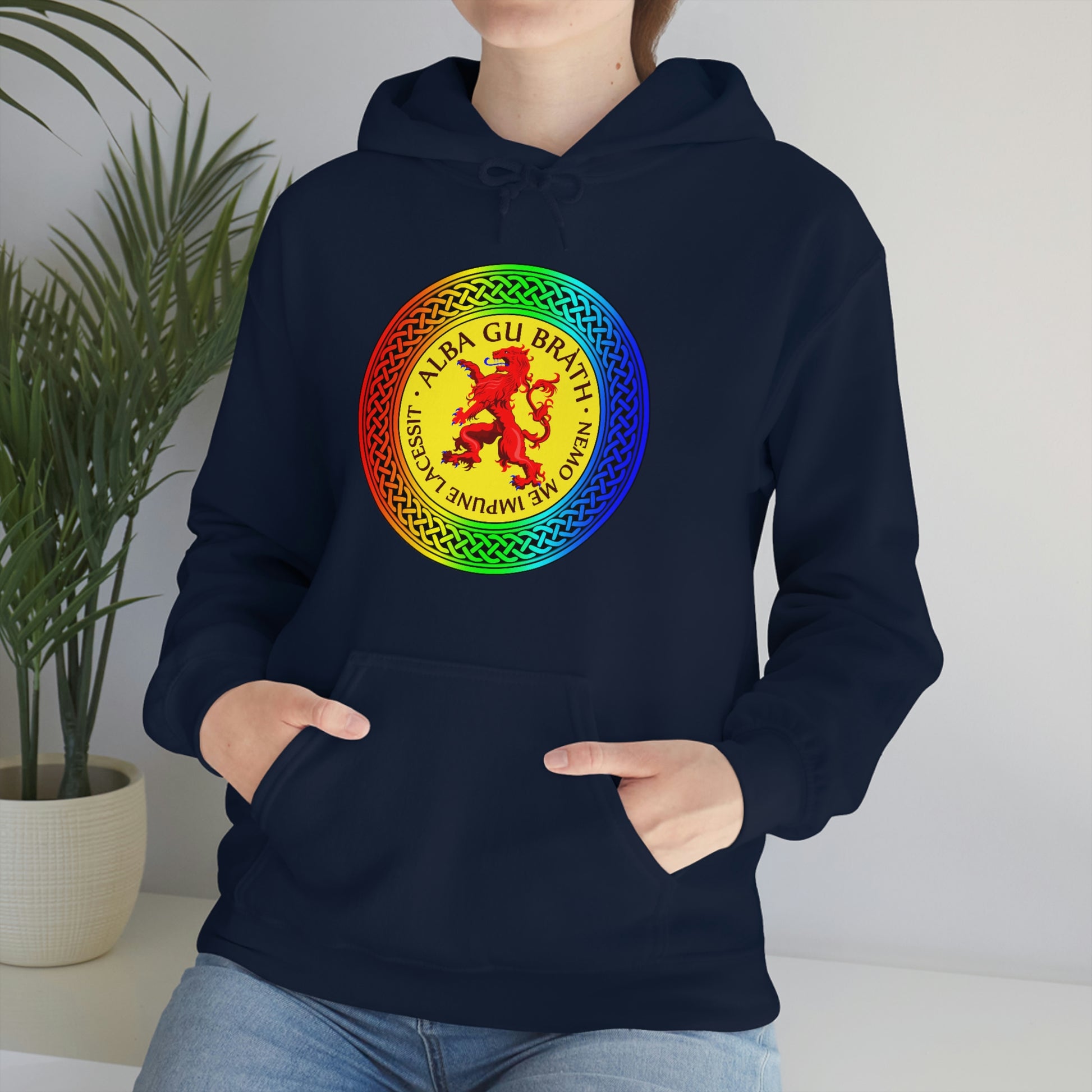 Alba Gu Brath Lion Rampant Rainbow Knot Unisex Heavy Blend™ Hooded Sweatshirt
