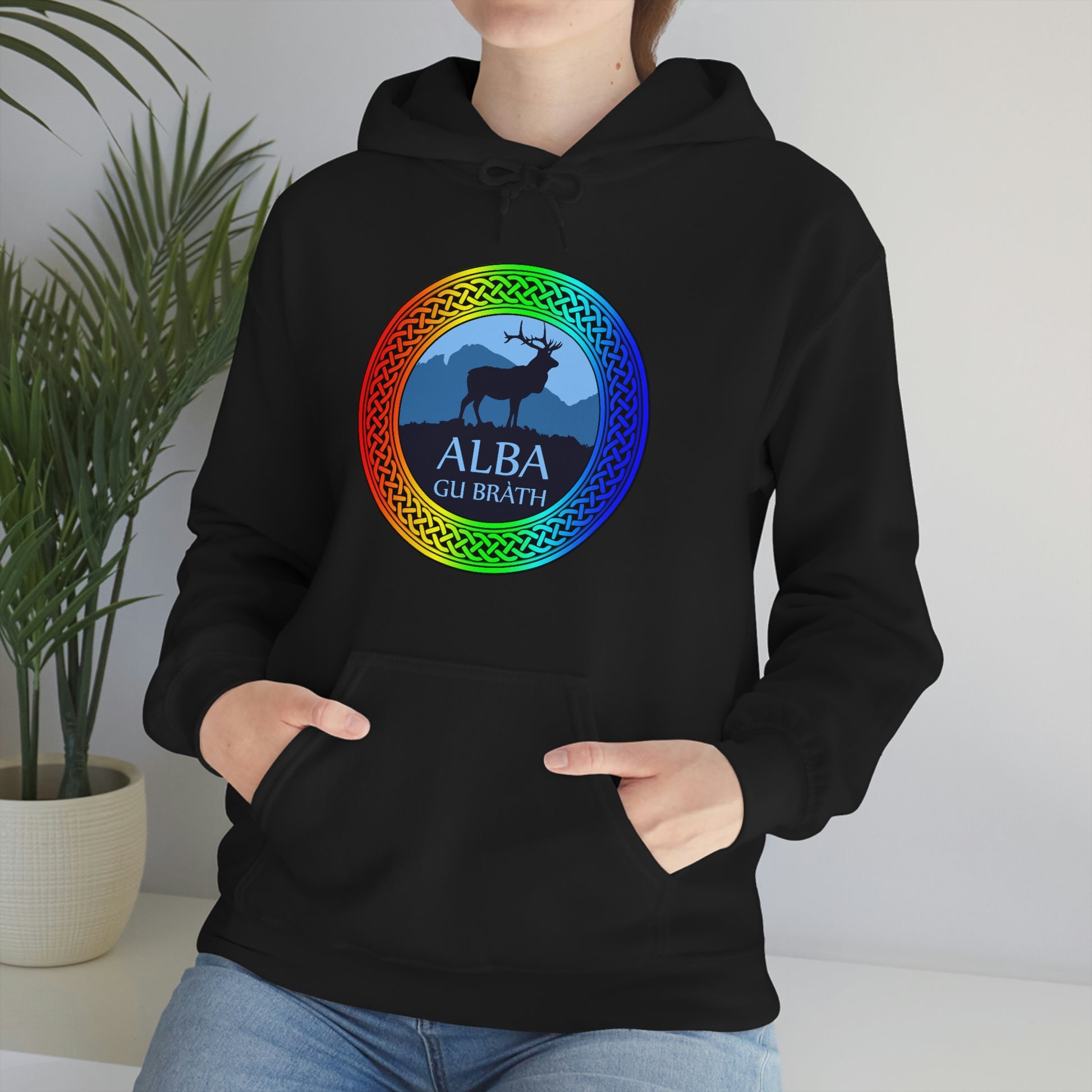 Alba Gu Brath Rainbow Knot Unisex Heavy Blend™ Hooded Sweatshirt