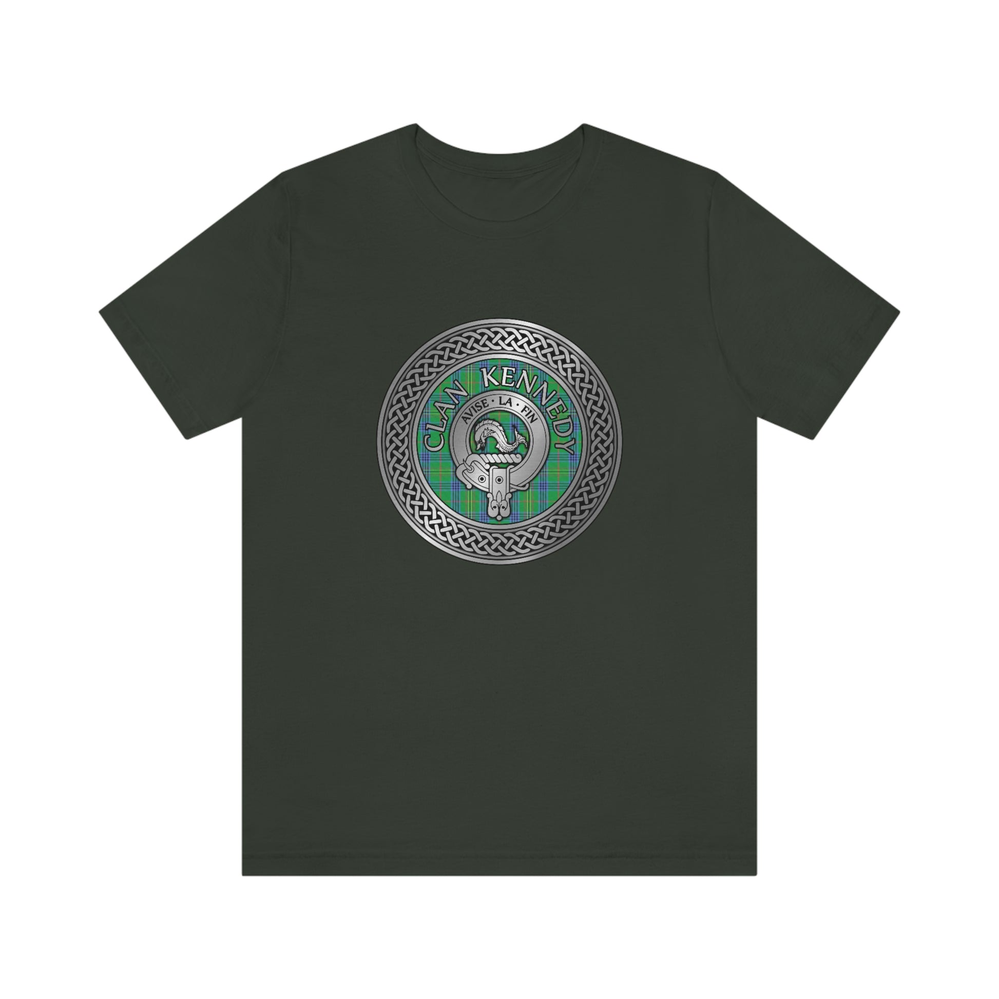 Clan Kennedy Crest & Tartan Knot T-Shirt