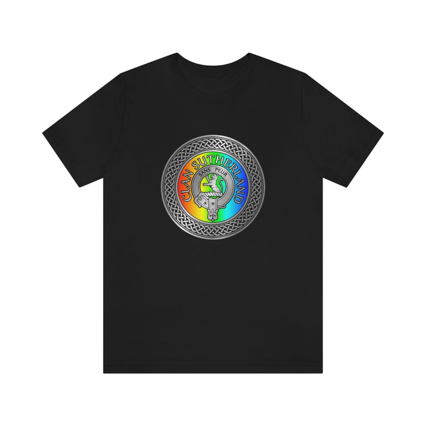 Clan Sutherland Crest & Rainbow Knot T-Shirt