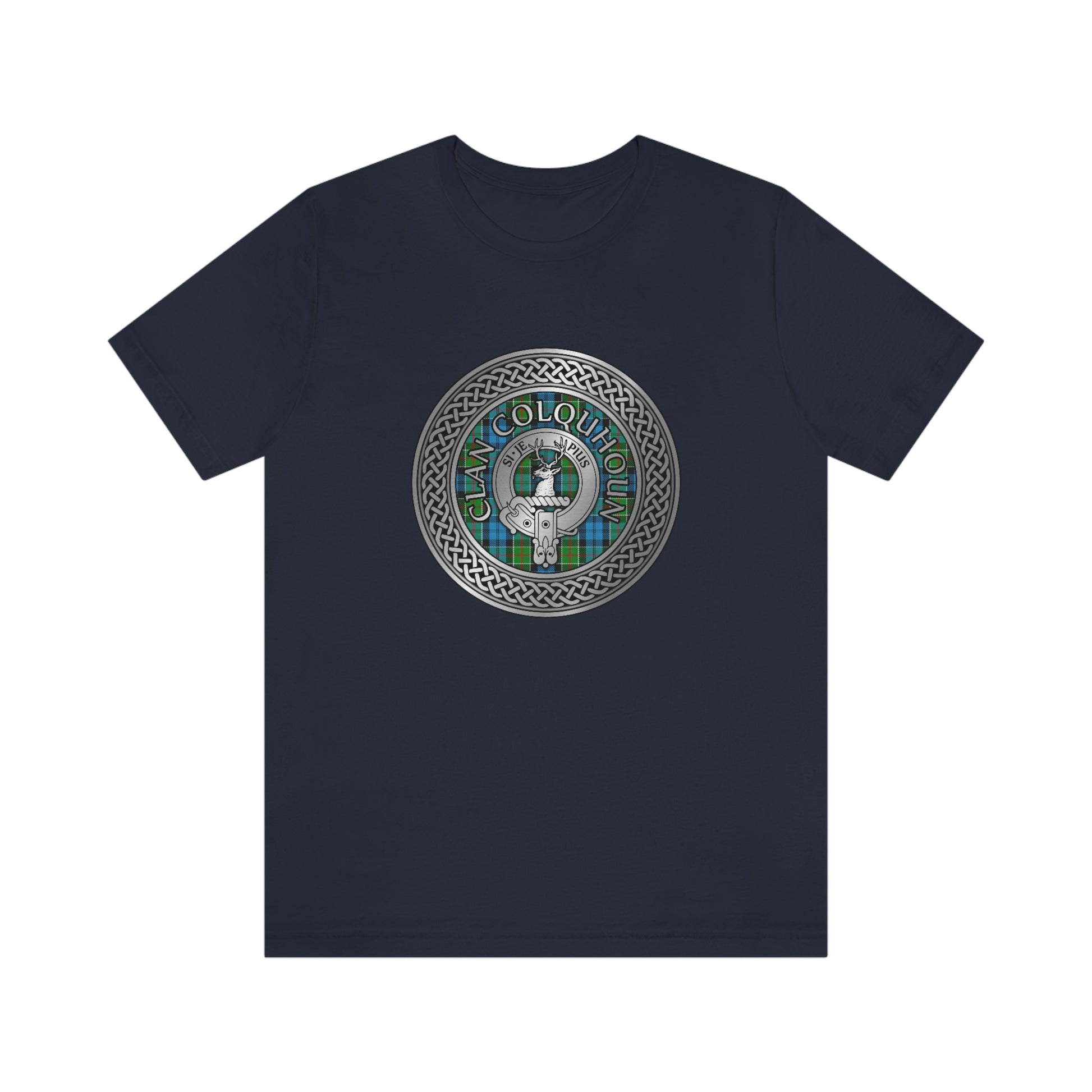 Clan Colquhoun Crest & Tartan Knot T-Shirt