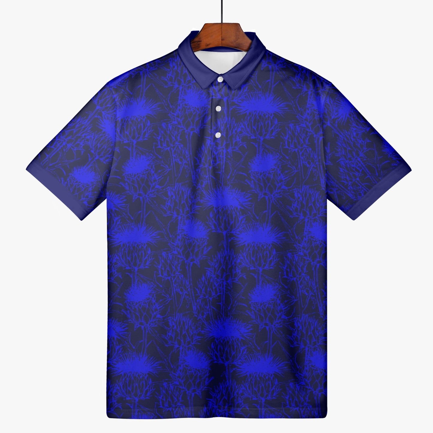 Scottish Thistle AOP Men Polo Shirt