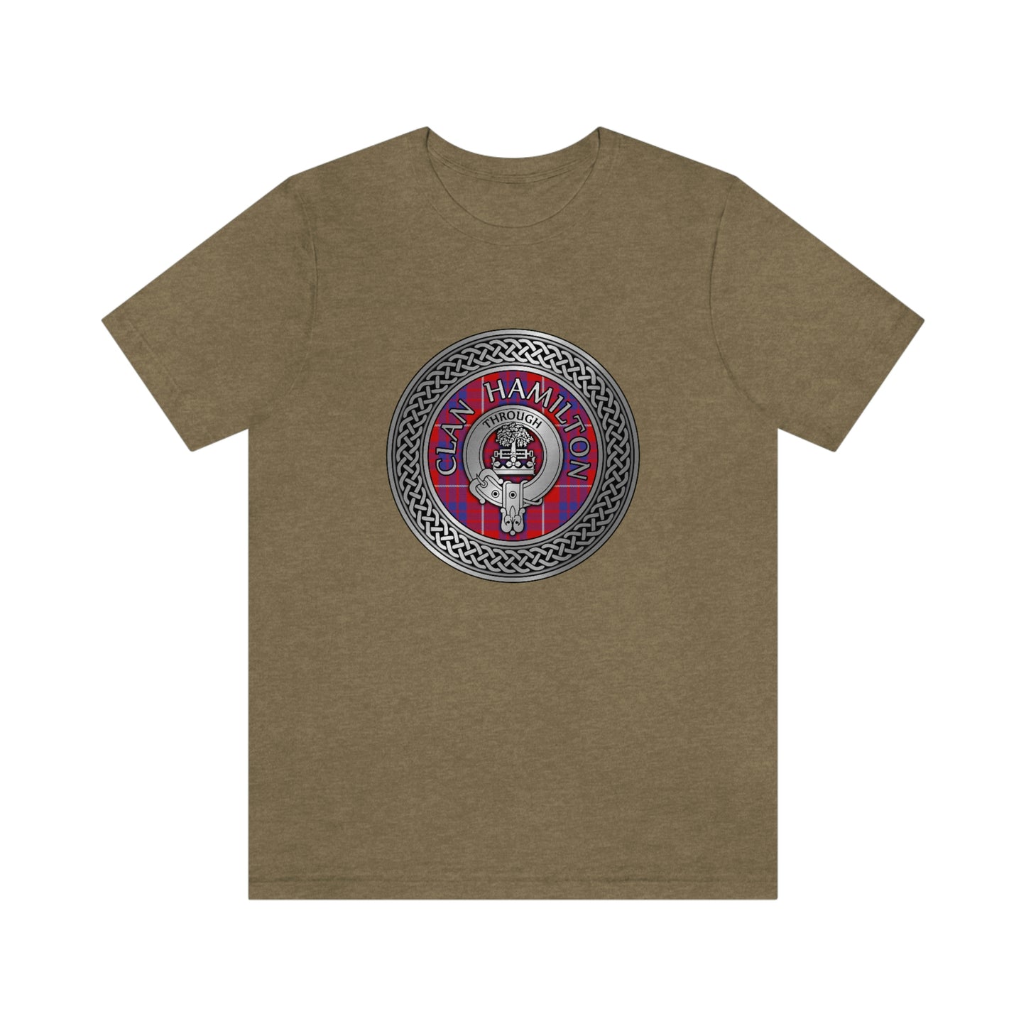 Clan Hamilton Crest & Tartan Knot T-Shirt