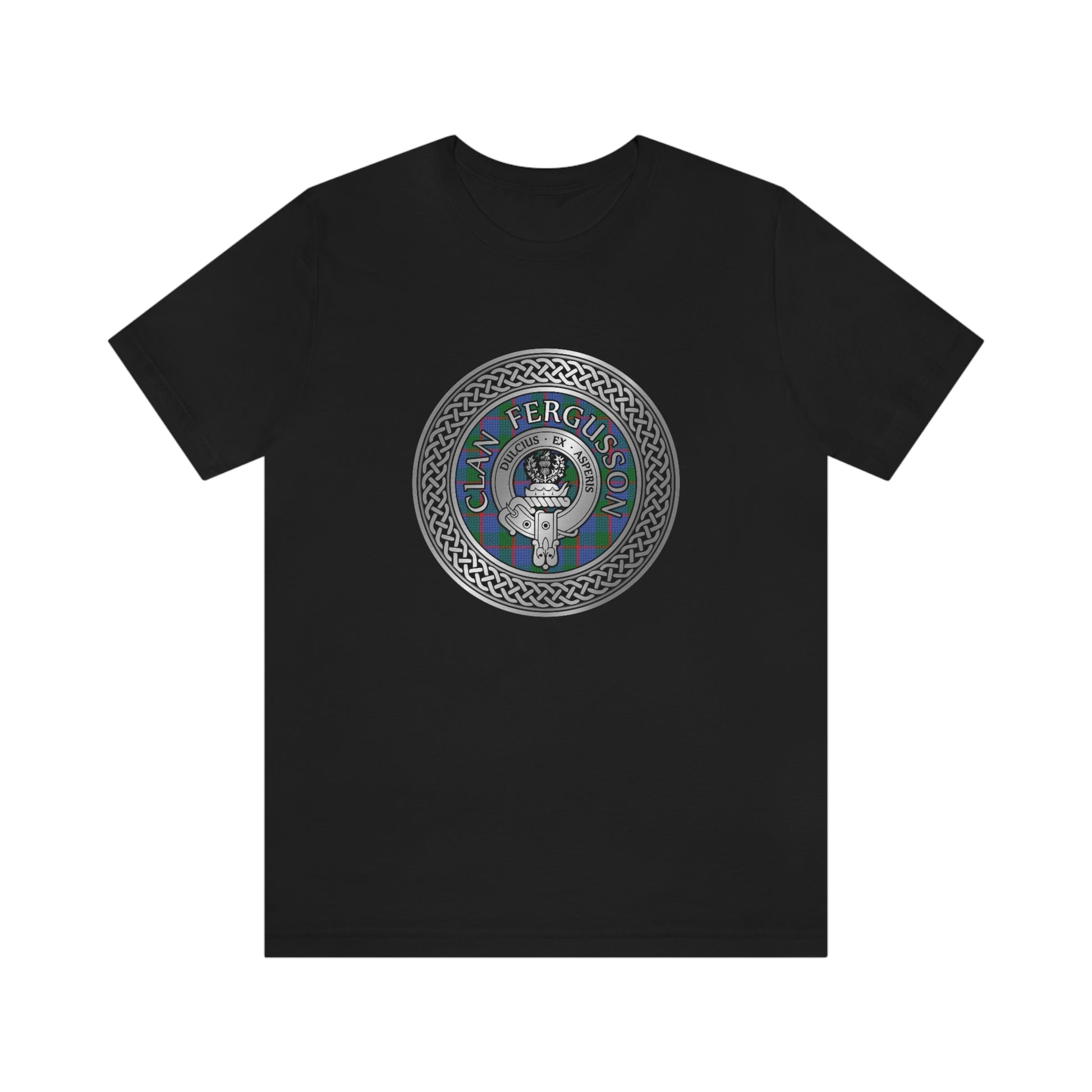 Clan Fergusson Crest & Tartan Knot T-Shirt