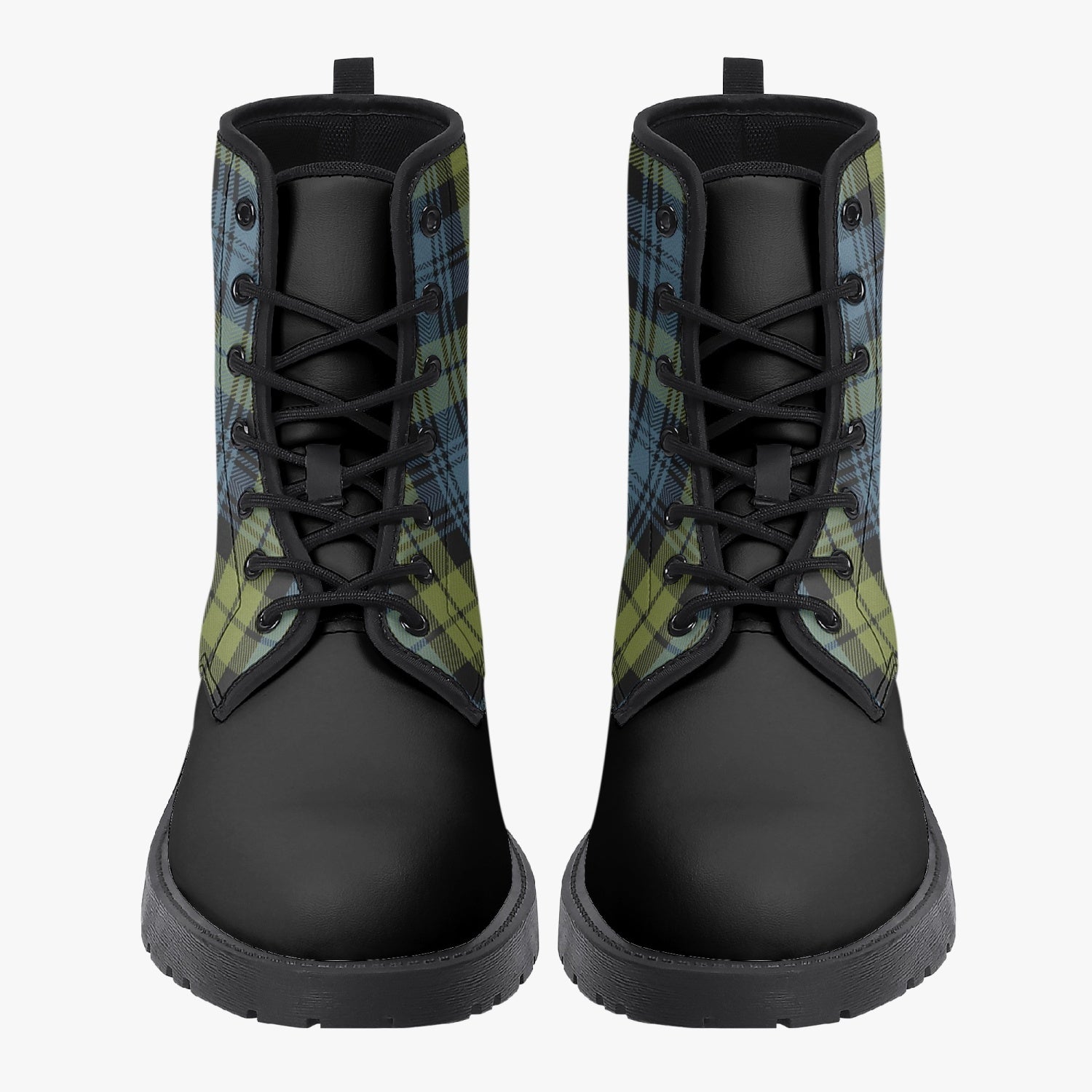 Clan Campbell Crest & Tartan Leather Boots