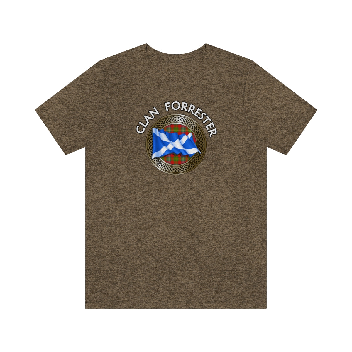 Clan Forrester Tartan Knot & Flag T-Shirt
