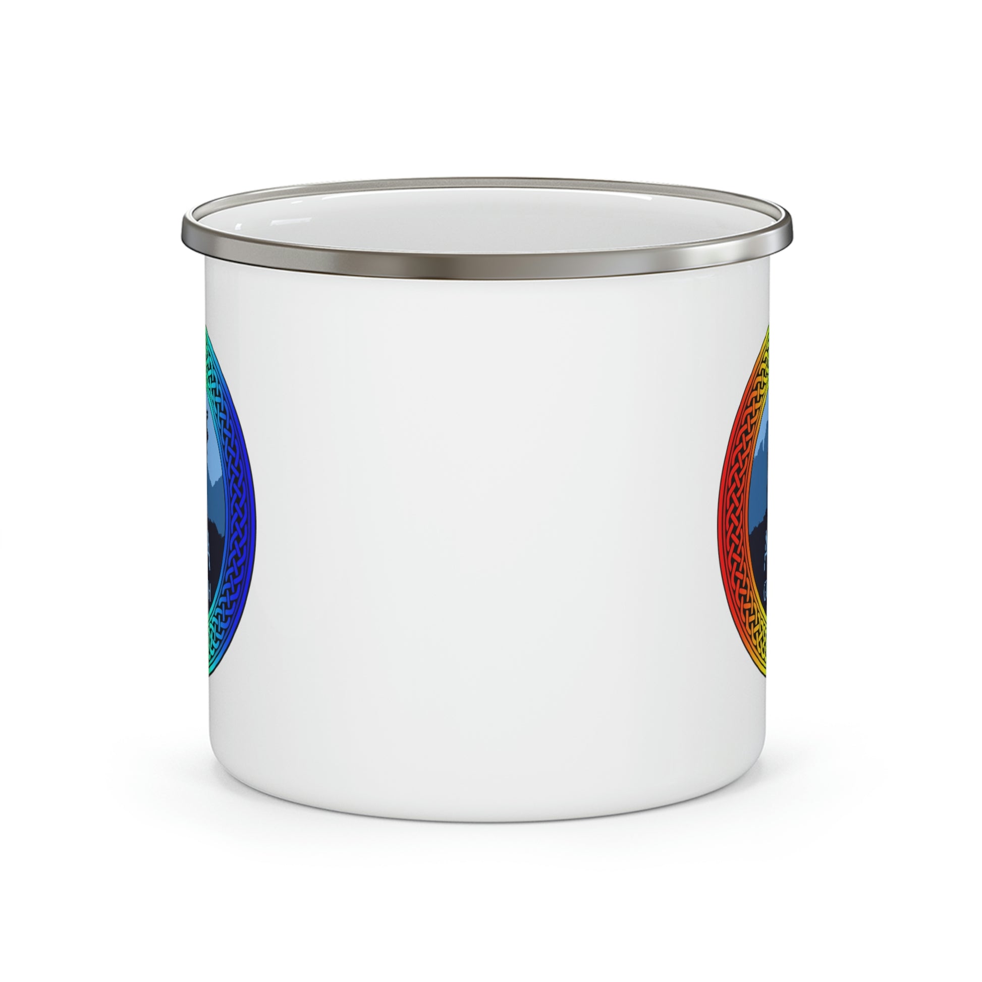 Alba Gu Brath Rainbow Knot Enamel Camping Mug