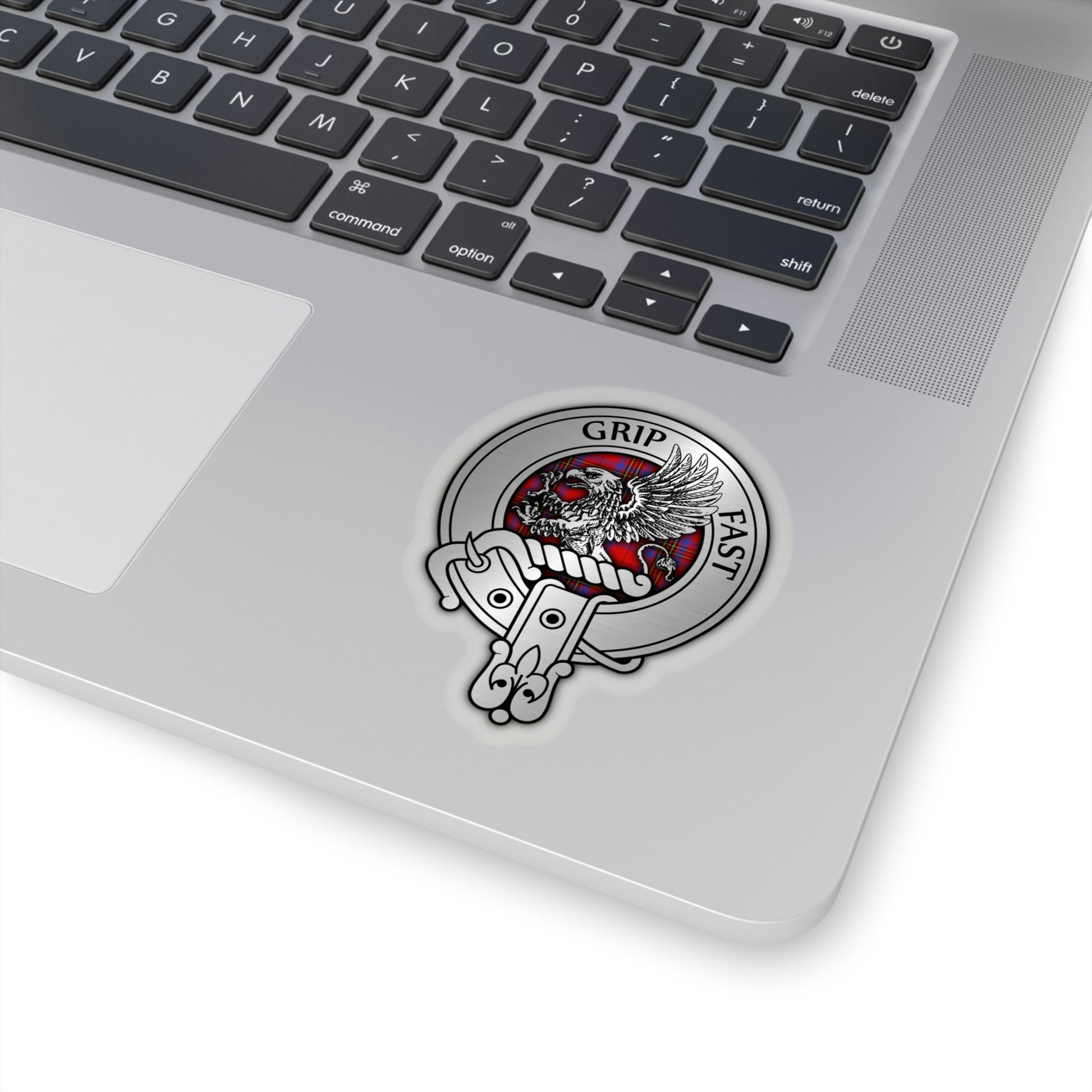 Clan Leslie Crest & Tartan Kiss-Cut Stickers