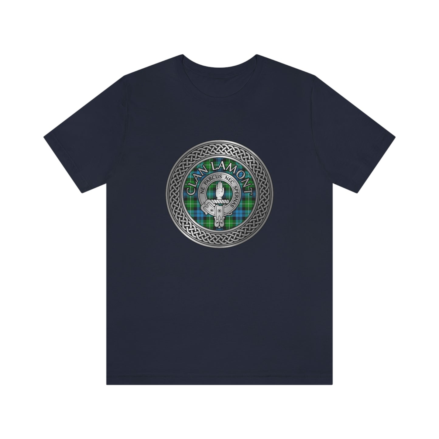 Clan Lamont Crest & Tartan Knot T-Shirt
