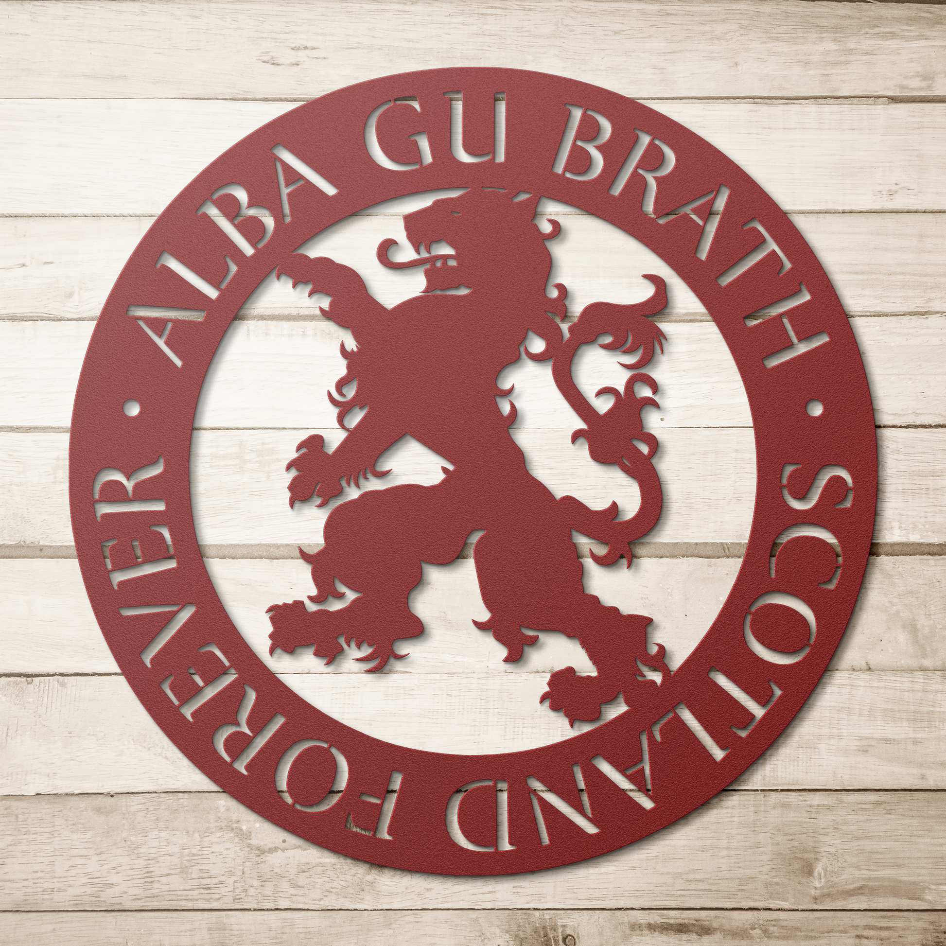 Alba Gu Brath - Scotland Forever - Lion Rampant Metal Wall Art