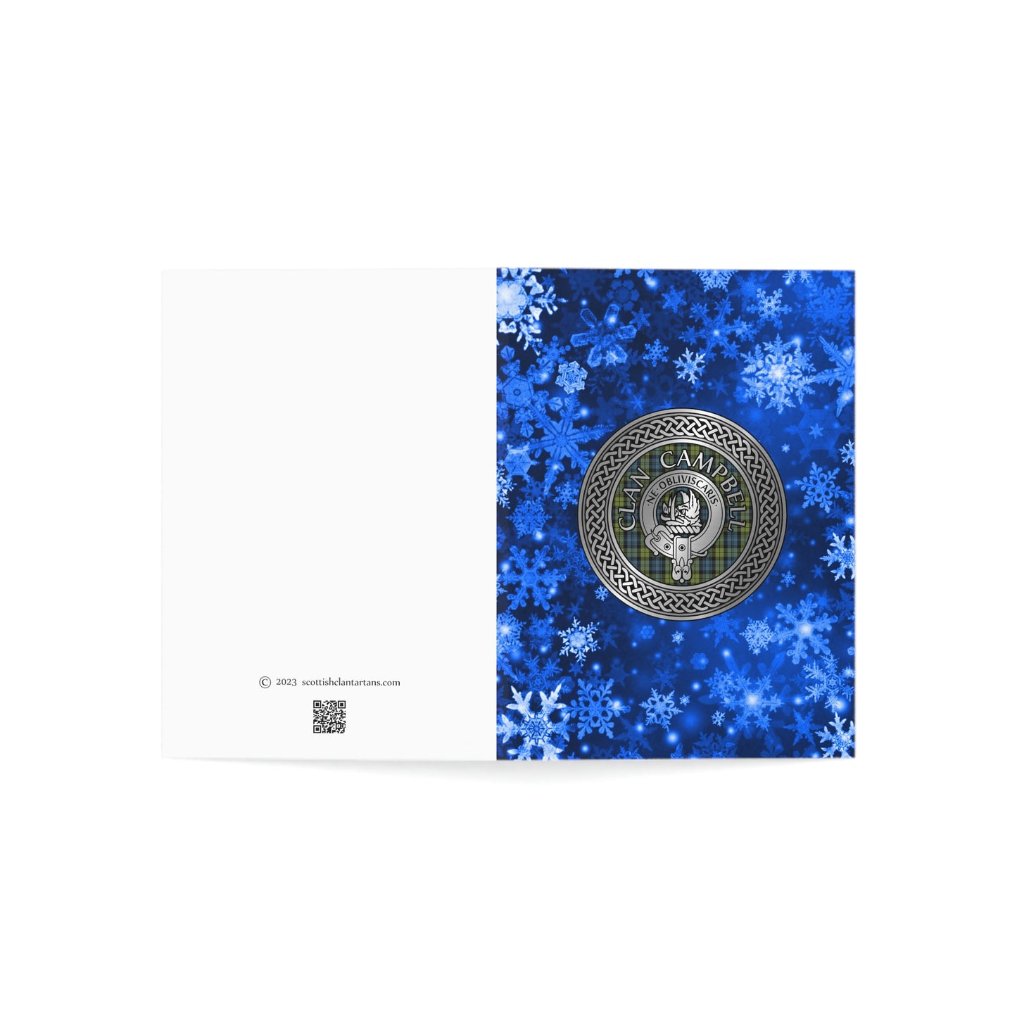 Clan Campbell Crest & Tartan Greeting Cards (1, 10, 30, and 50pcs)