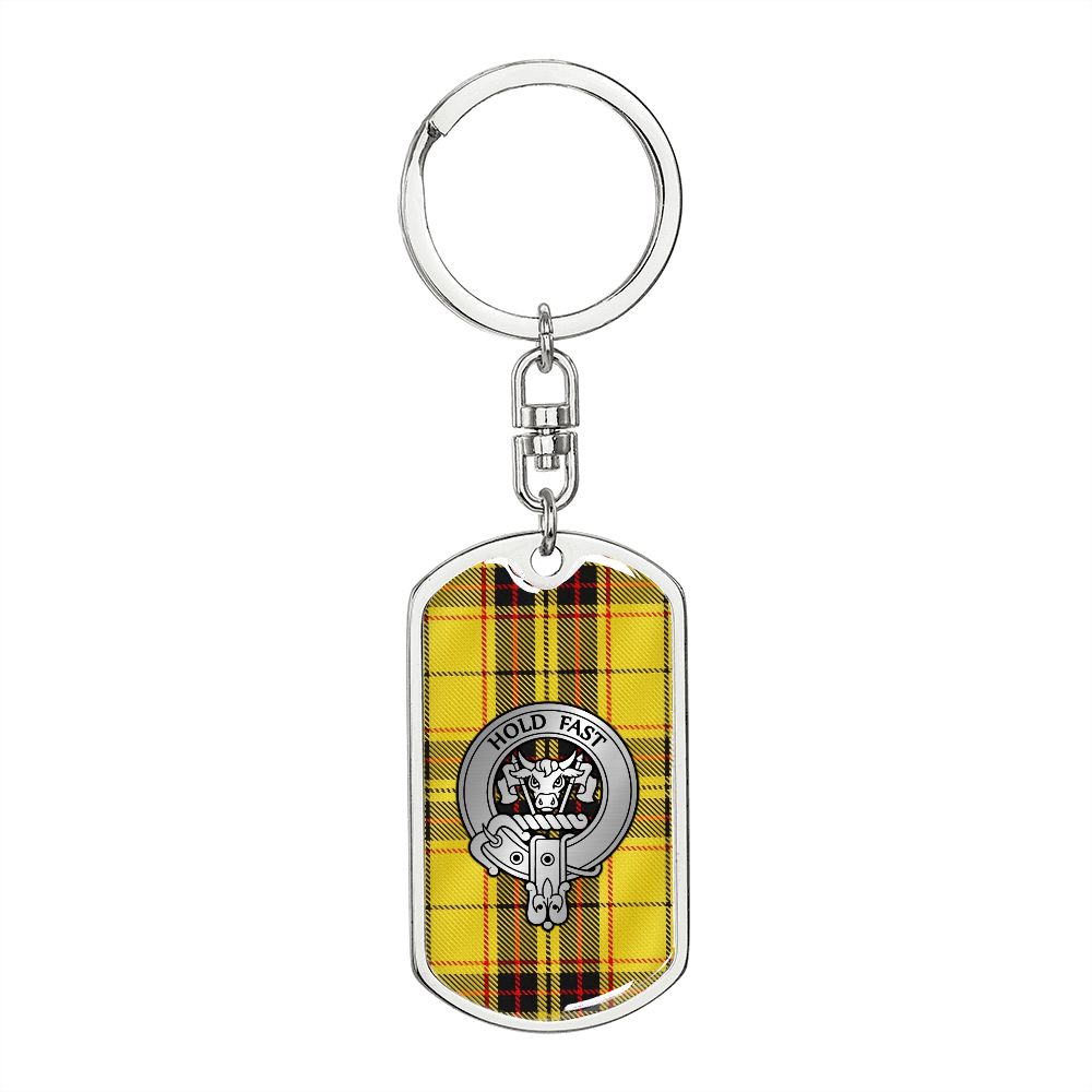 Clan MacLeod Crest & Tartan Dog Tag Keychain