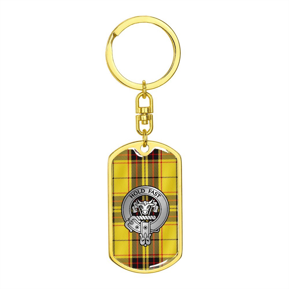 Clan MacLeod Crest & Tartan Dog Tag Keychain