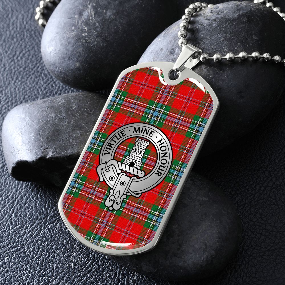 Clan MacLean Crest & Tartan Dog Tag