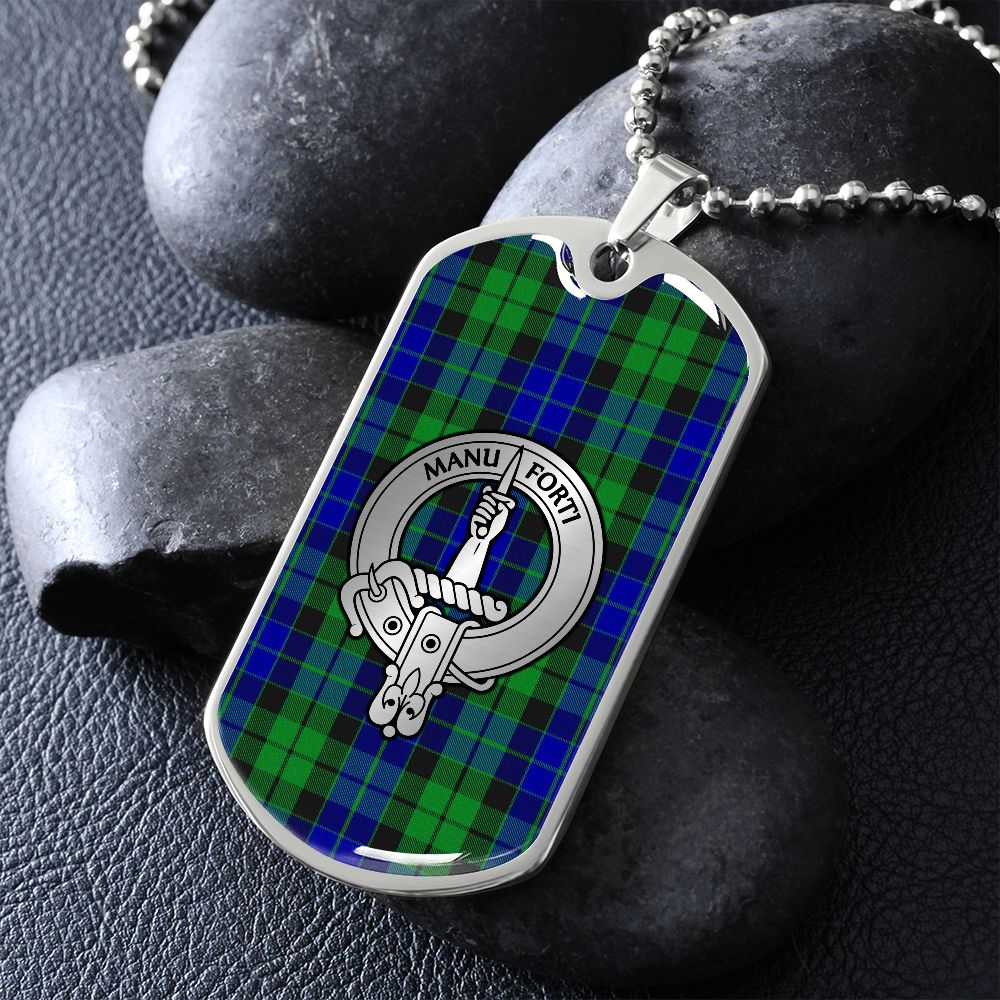 Clan MacKay Crest & Tartan Dog Tag