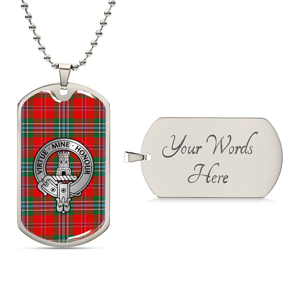 Clan MacLean Crest & Tartan Dog Tag