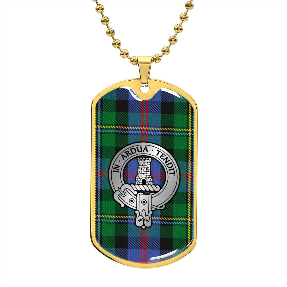 Clan Malcolm Crest & Tartan Dog Tag