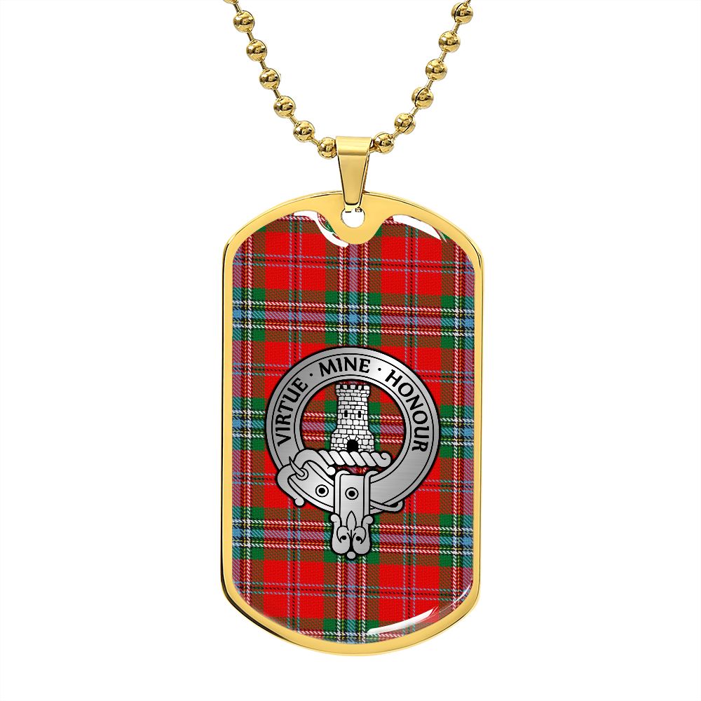 Clan MacLean Crest & Tartan Dog Tag