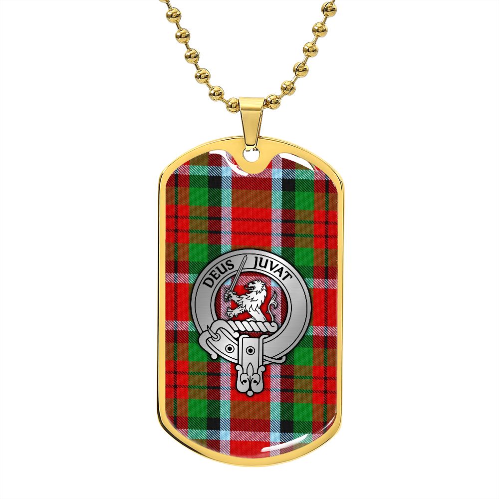 Clan MacDuff Crest & Tartan Dog Tag