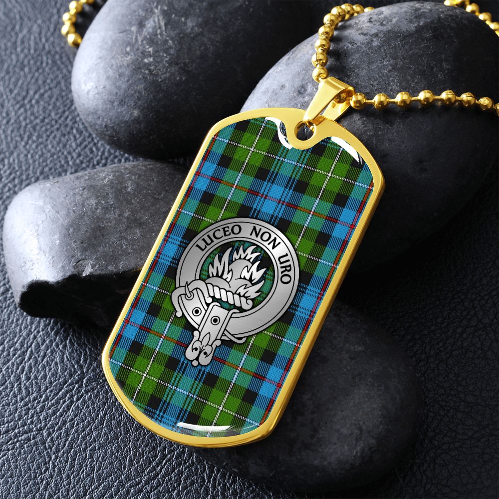 Clan MacKenzie Crest & Tartan Dog Tag