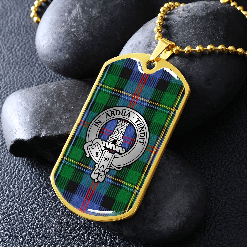 Clan Malcolm Crest & Tartan Dog Tag