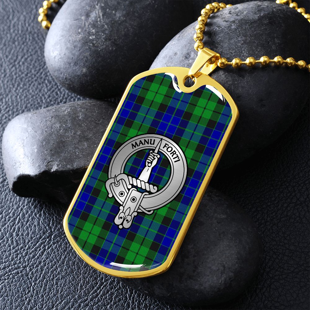 Clan MacKay Crest & Tartan Dog Tag