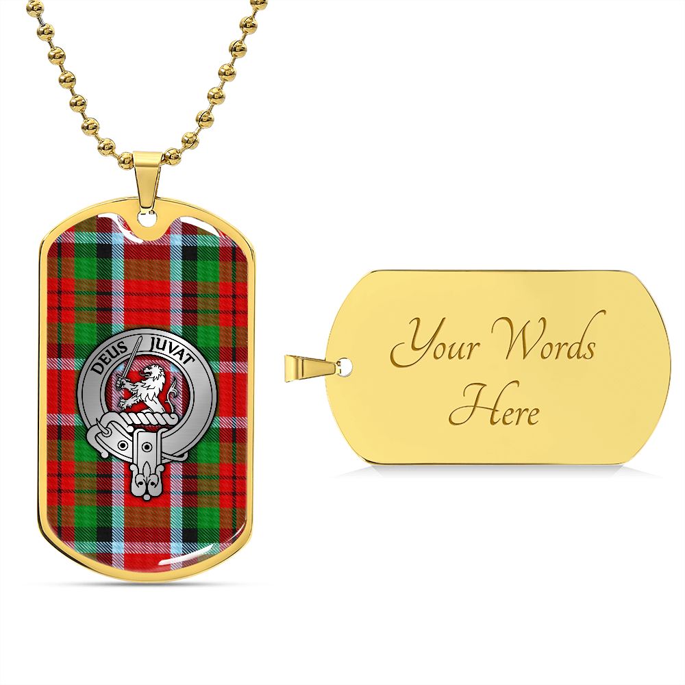 Clan MacDuff Crest & Tartan Dog Tag