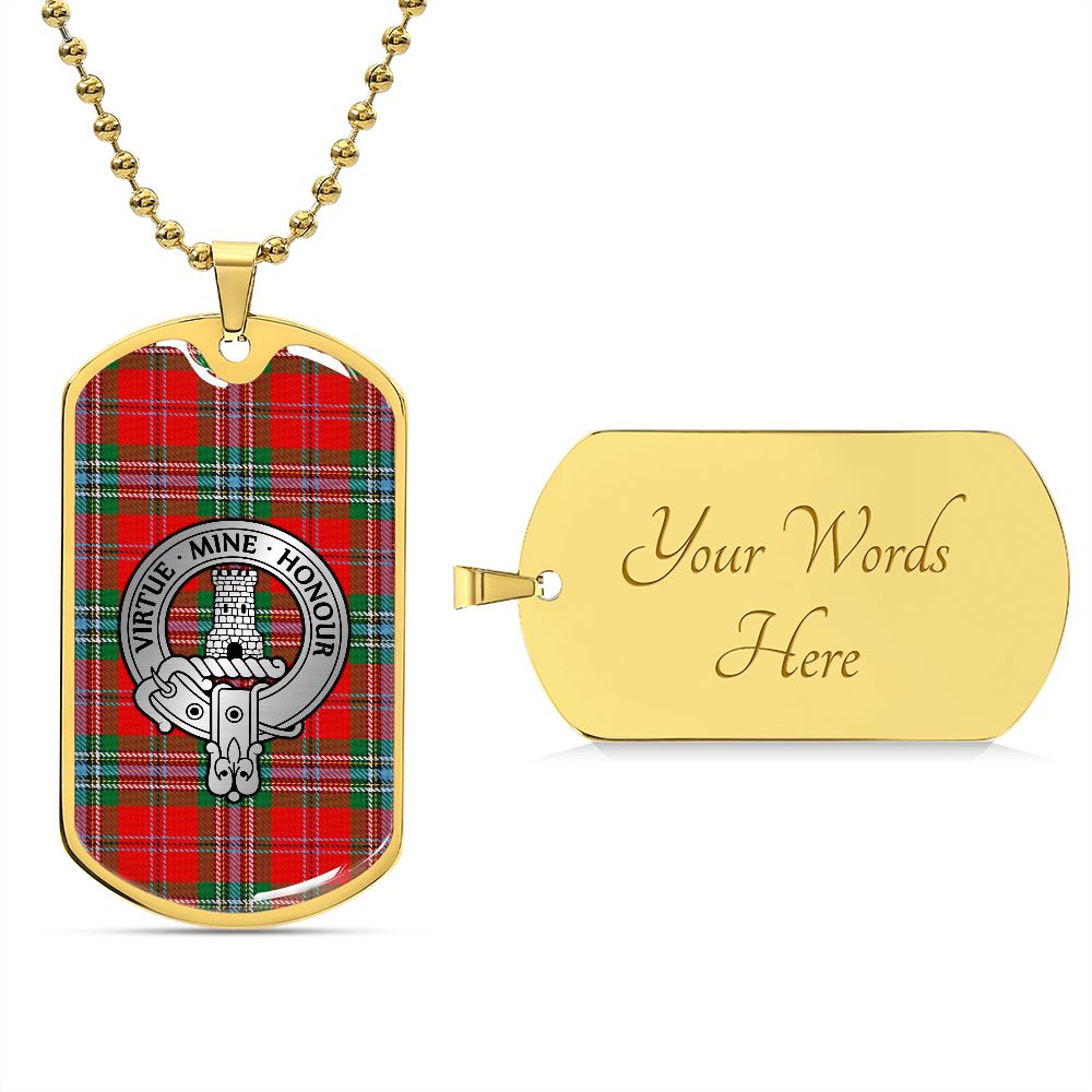 Clan MacLean Crest & Tartan Dog Tag