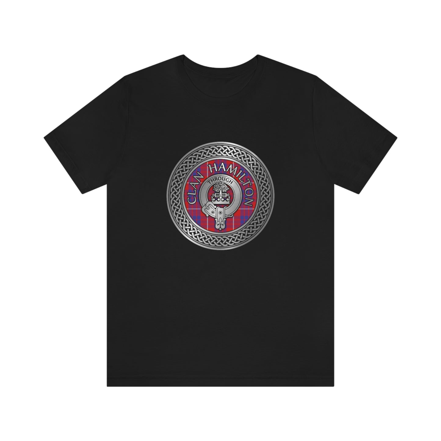 Clan Hamilton Crest & Tartan Knot T-Shirt