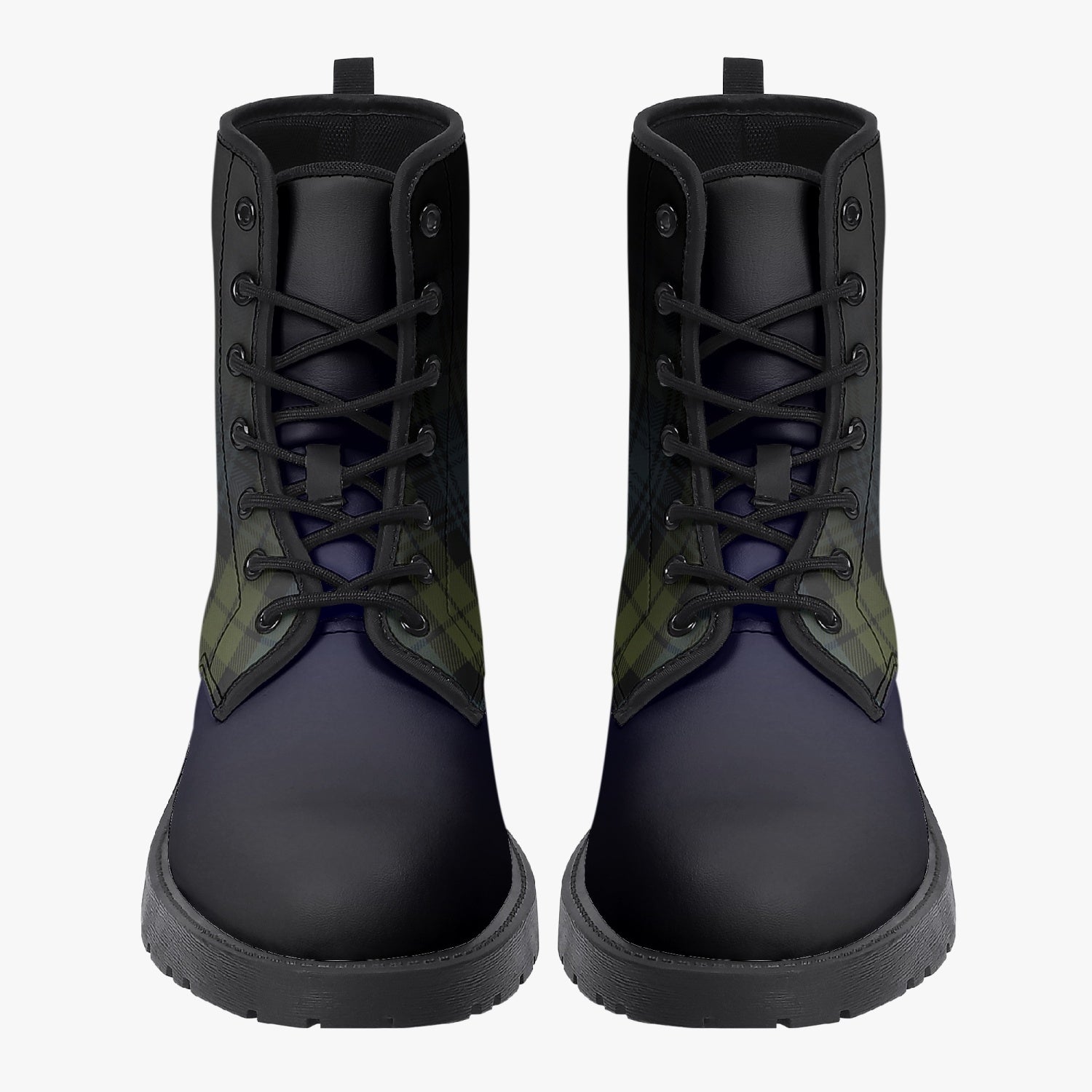 Clan Campbell Crest & Tartan Leather Boots