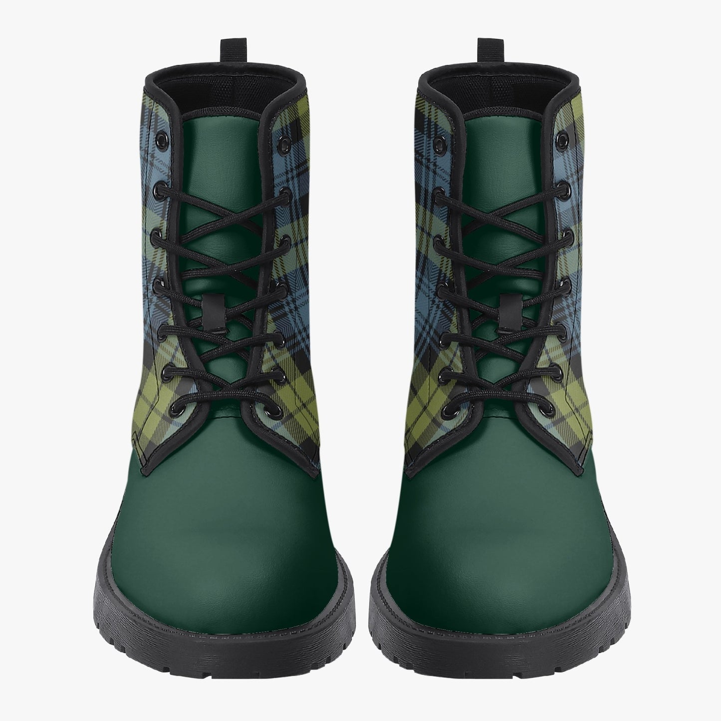 Clan Campbell Crest & Tartan Leather Boots
