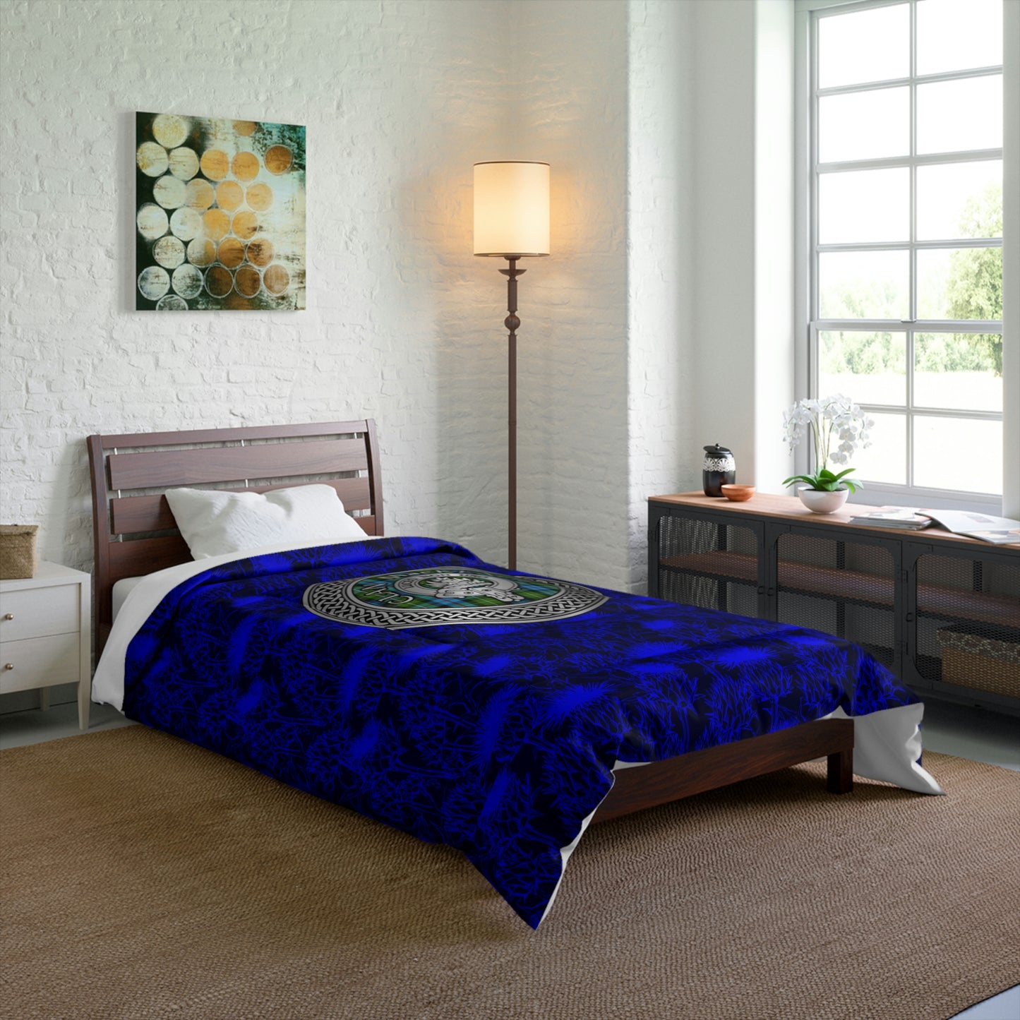 Clan MacKenzie Crest & Tartan Comforter