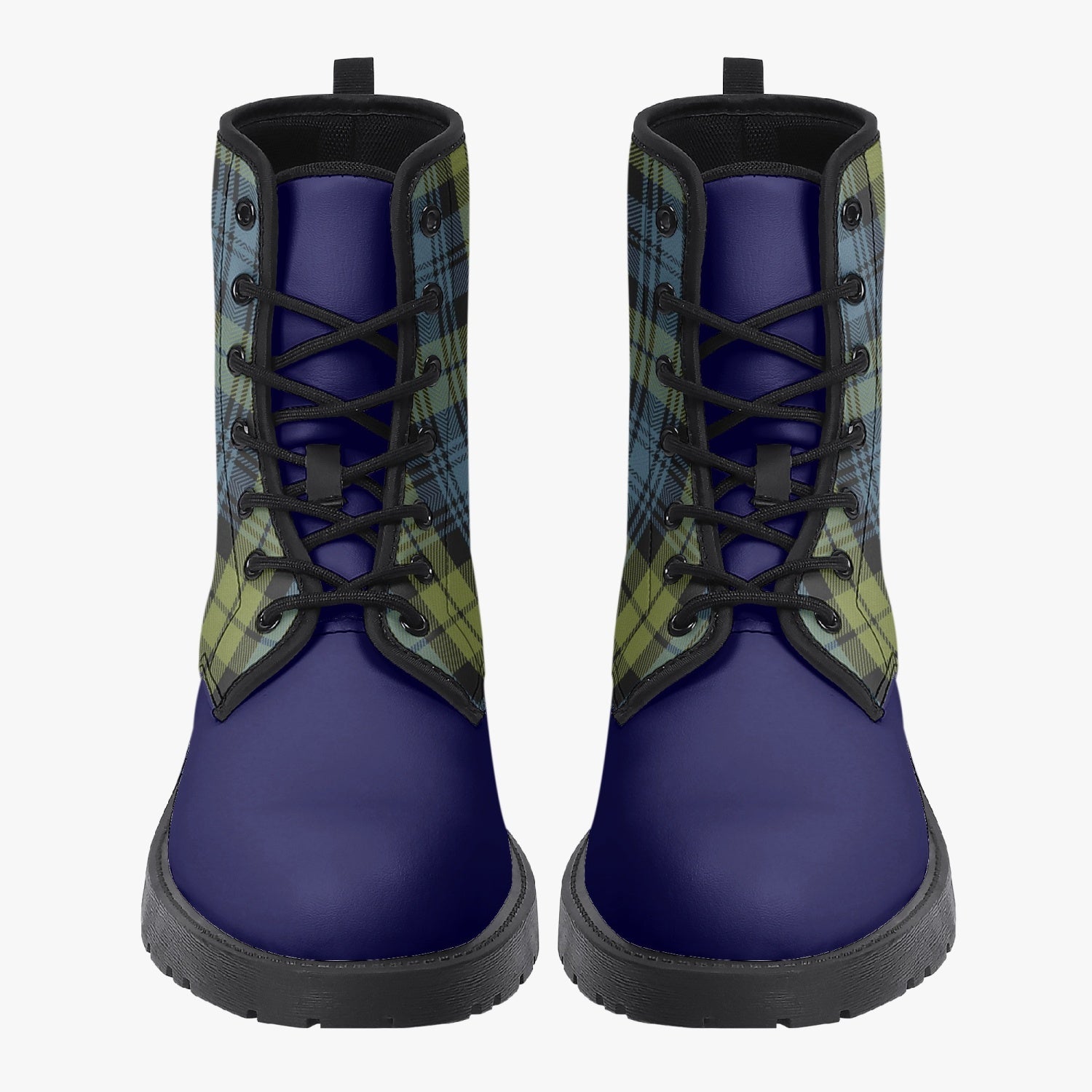 Clan Campbell Crest & Tartan Leather Boots