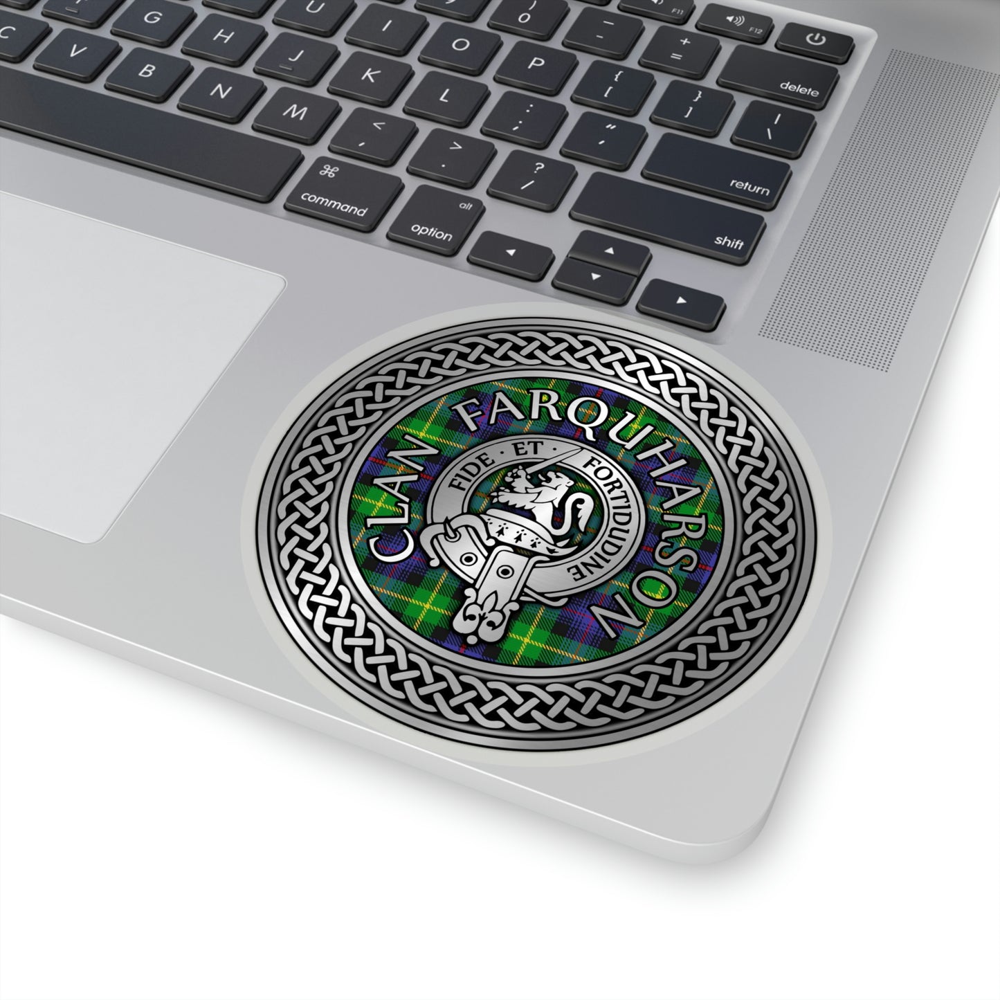 Clan Farquharson Crest & Tartan Kiss-Cut Stickers