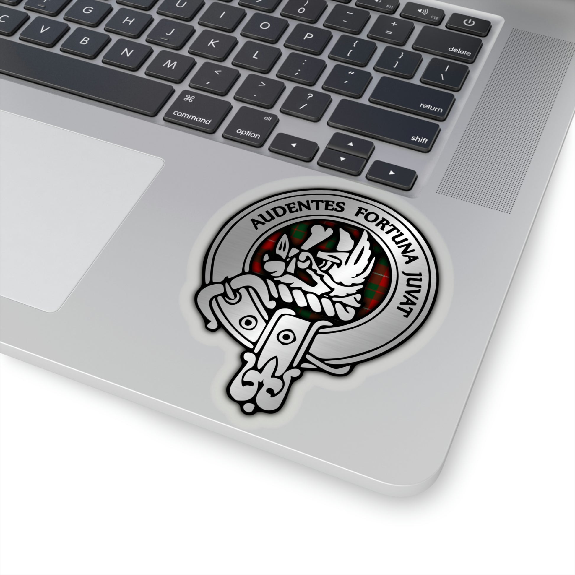 Clan MacKinnon Crest & Tartan Kiss-Cut Stickers