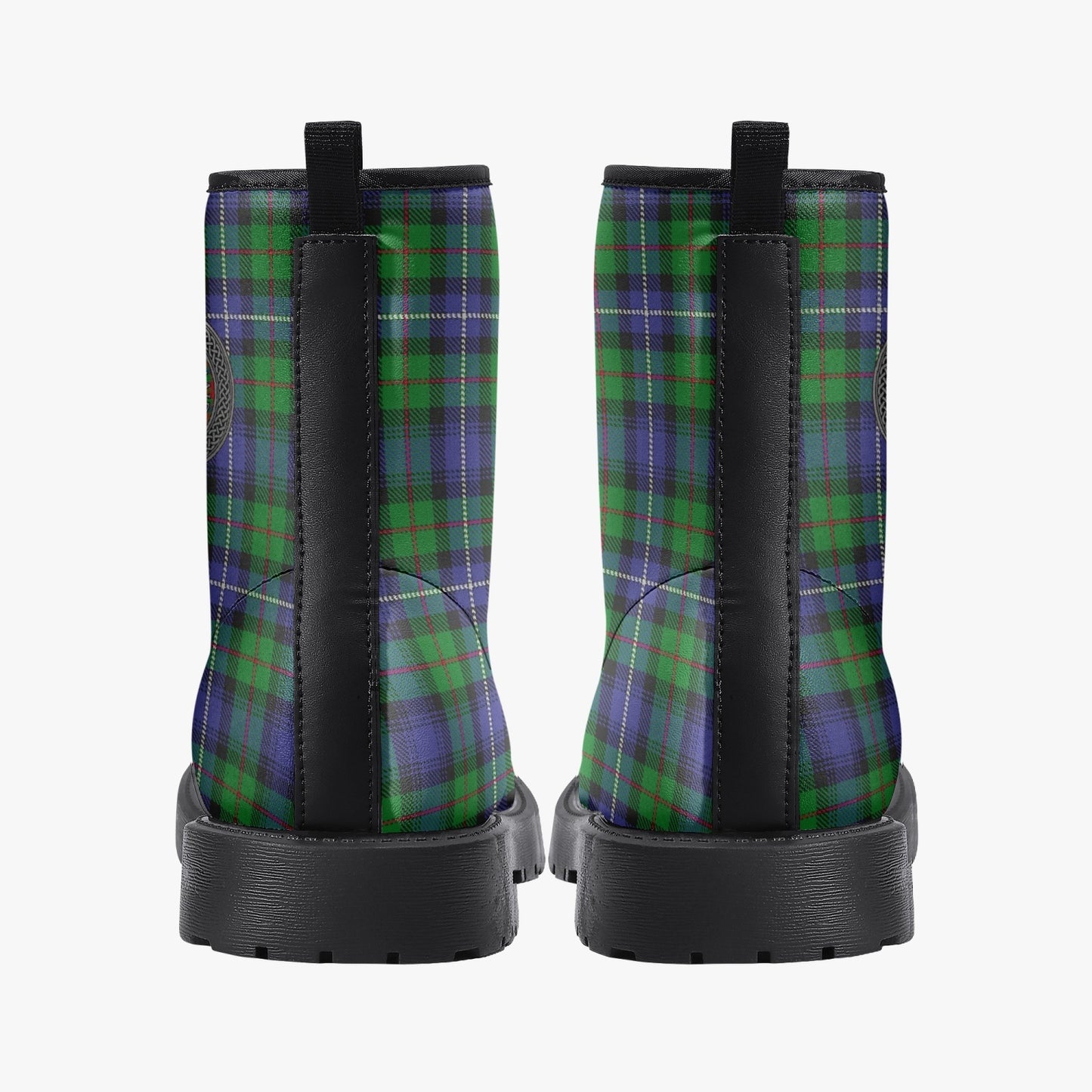 Clan Donnachaidh (Robertson) Crest & Hunting Tartan Leather Boots