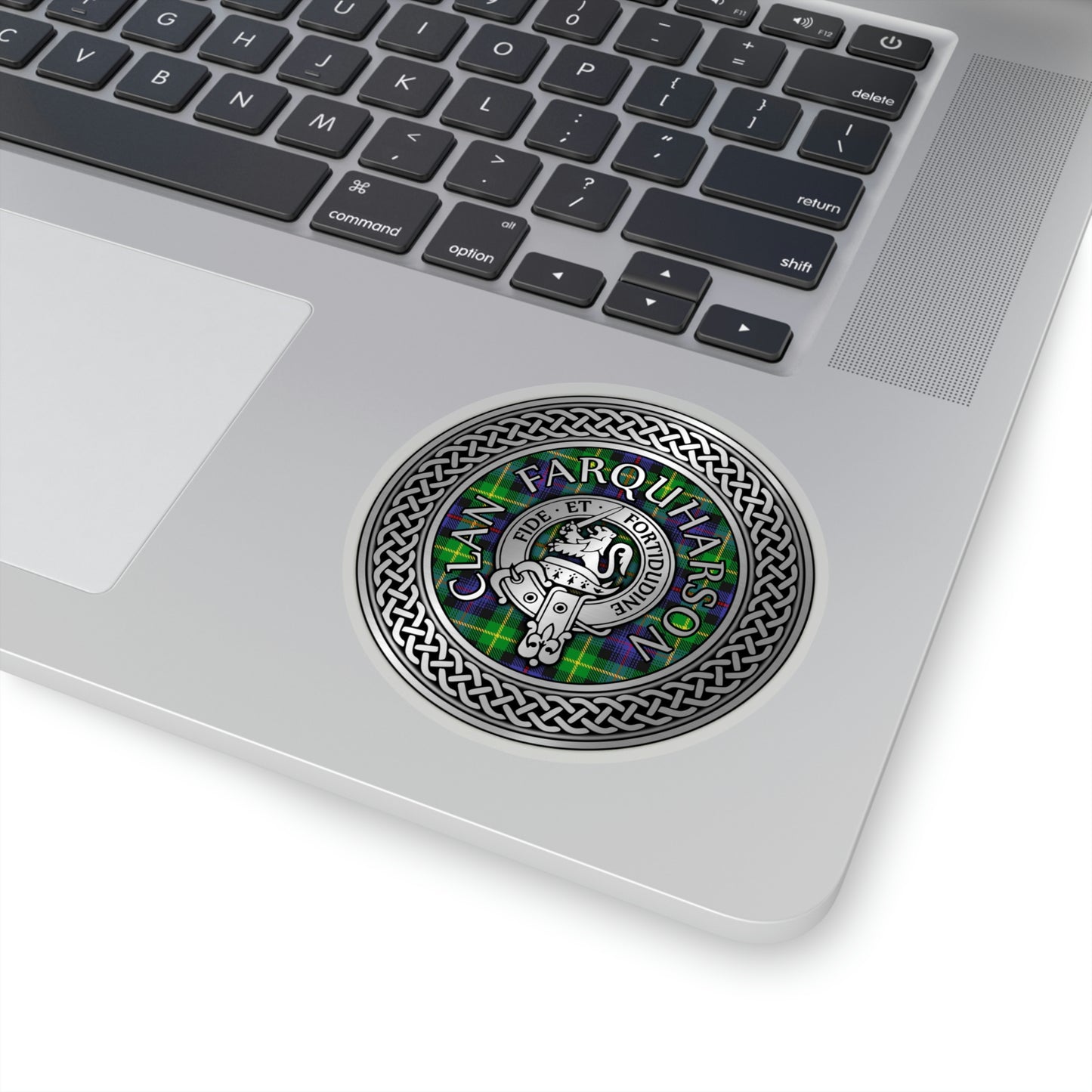 Clan Farquharson Crest & Tartan Kiss-Cut Stickers
