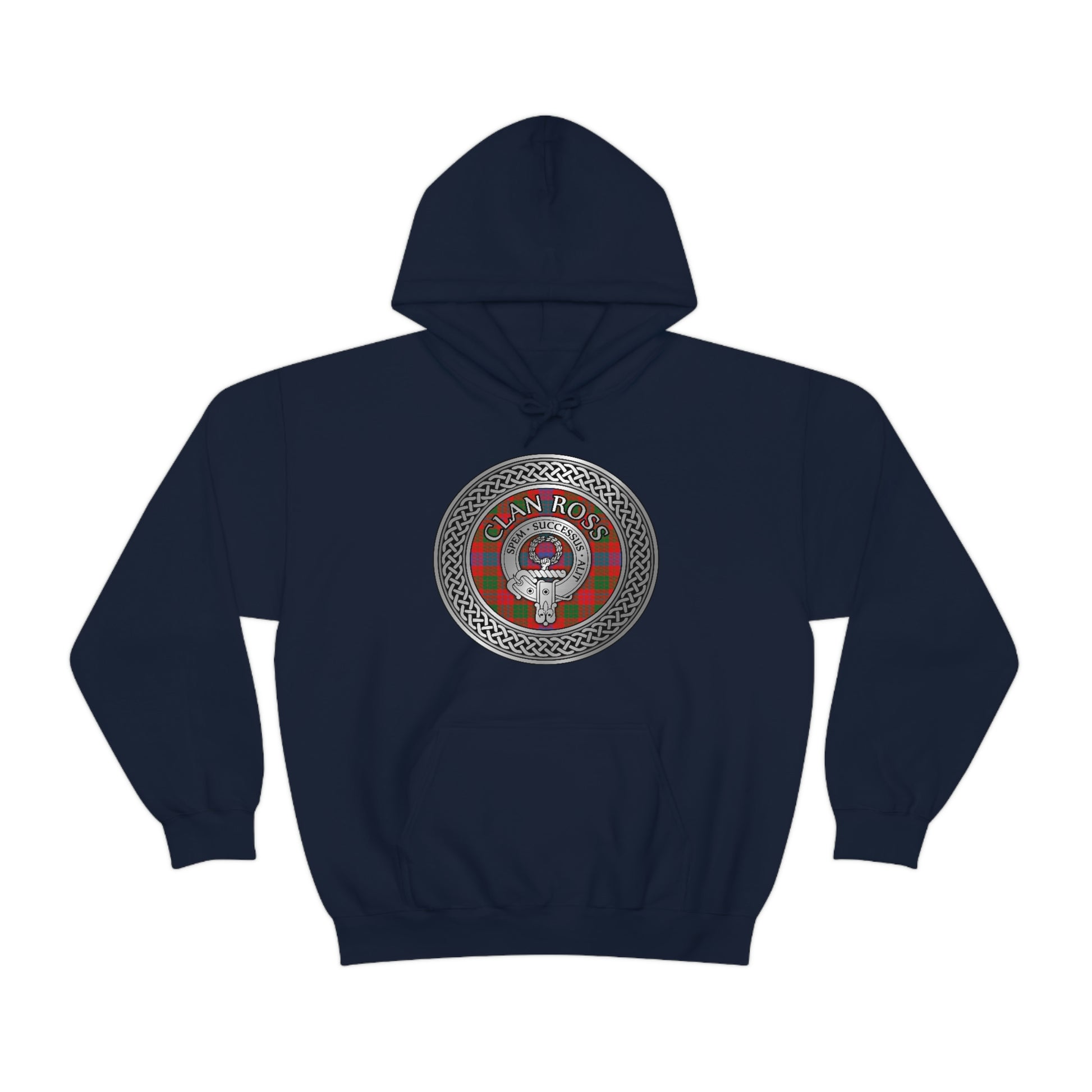 Clan Ross Crest & Tartan Unisex Heavy Blend™ Hooded Sweatshirt