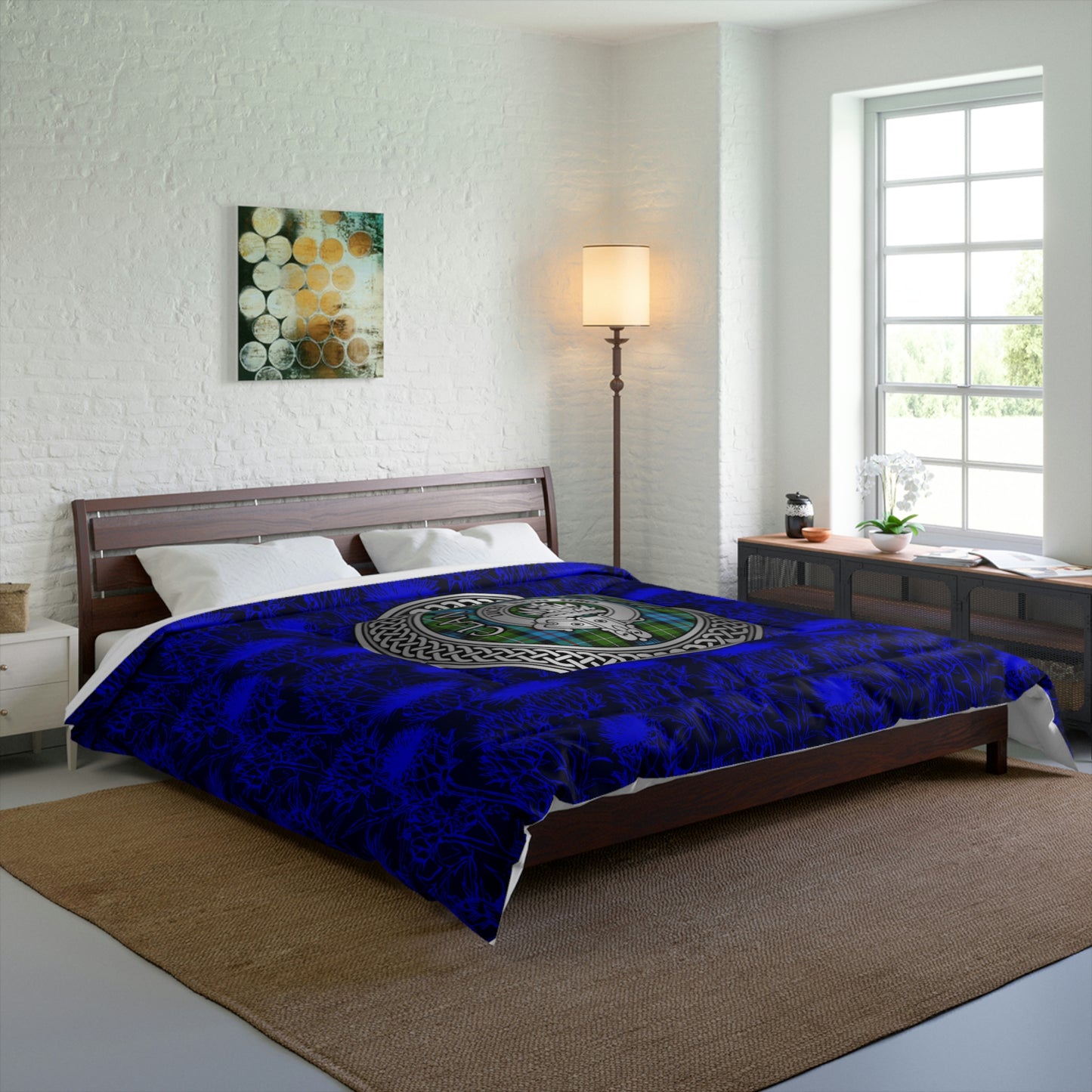 Clan MacKenzie Crest & Tartan Comforter