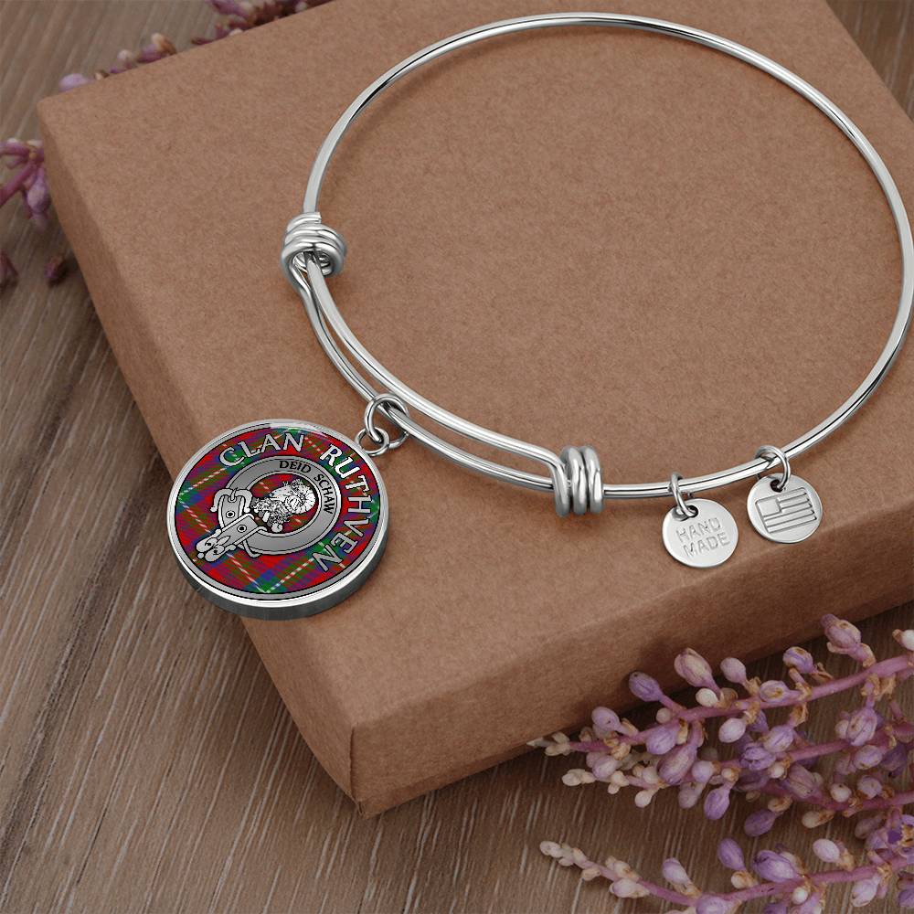 Clan Ruthven Crest & Tartan Bangle