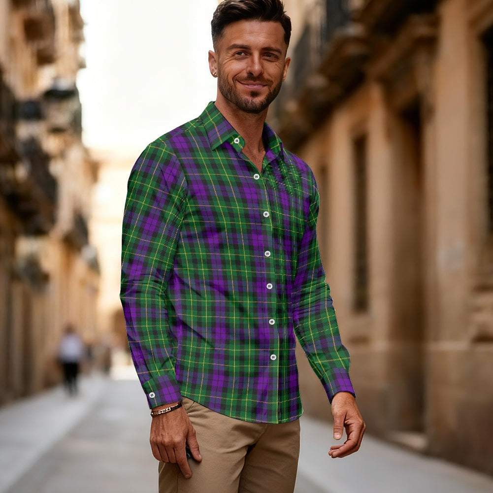 Clan Abercrombie Tartan Men's long-sleeved shirt